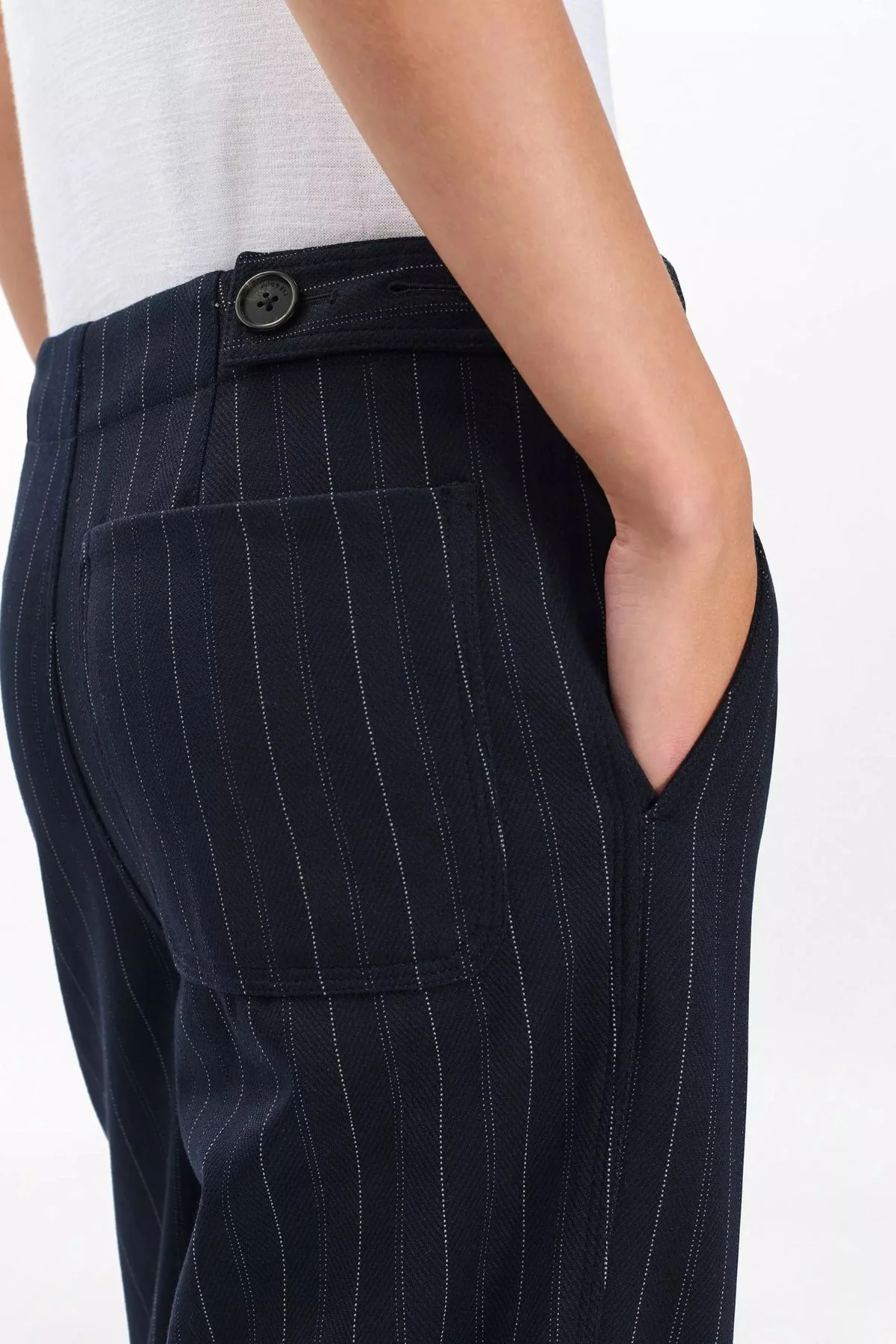 Rag & Bone Irina Ponte Tailored Pant - Navy Multi - Image 4