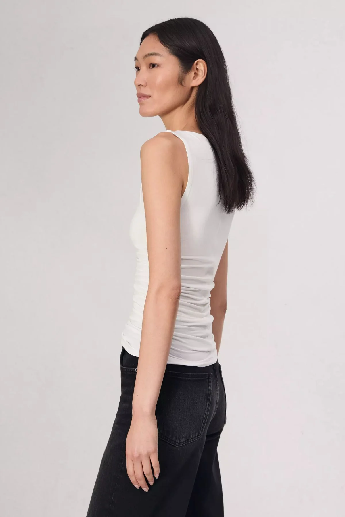 Rag & Bone Luca Shirred Tank - White - Image 3