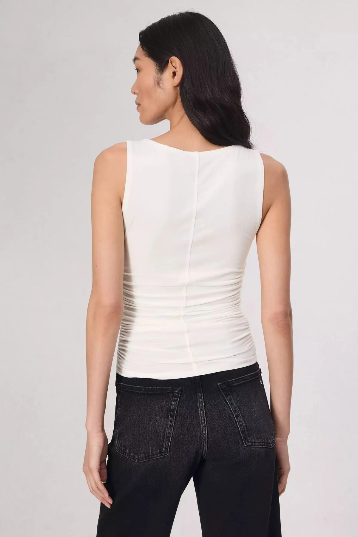 Rag & Bone Luca Shirred Tank - White - Image 4