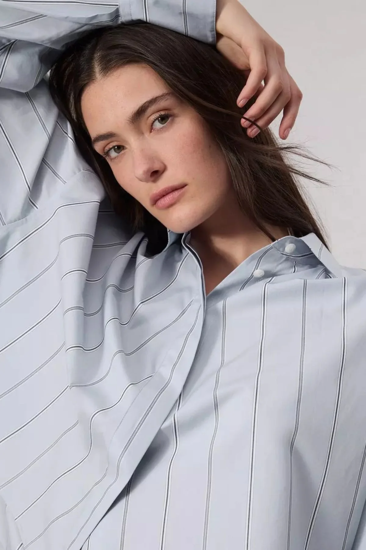 Rag & Bone Martha Poplin Shirt - Light Blue Stripe - Image 6
