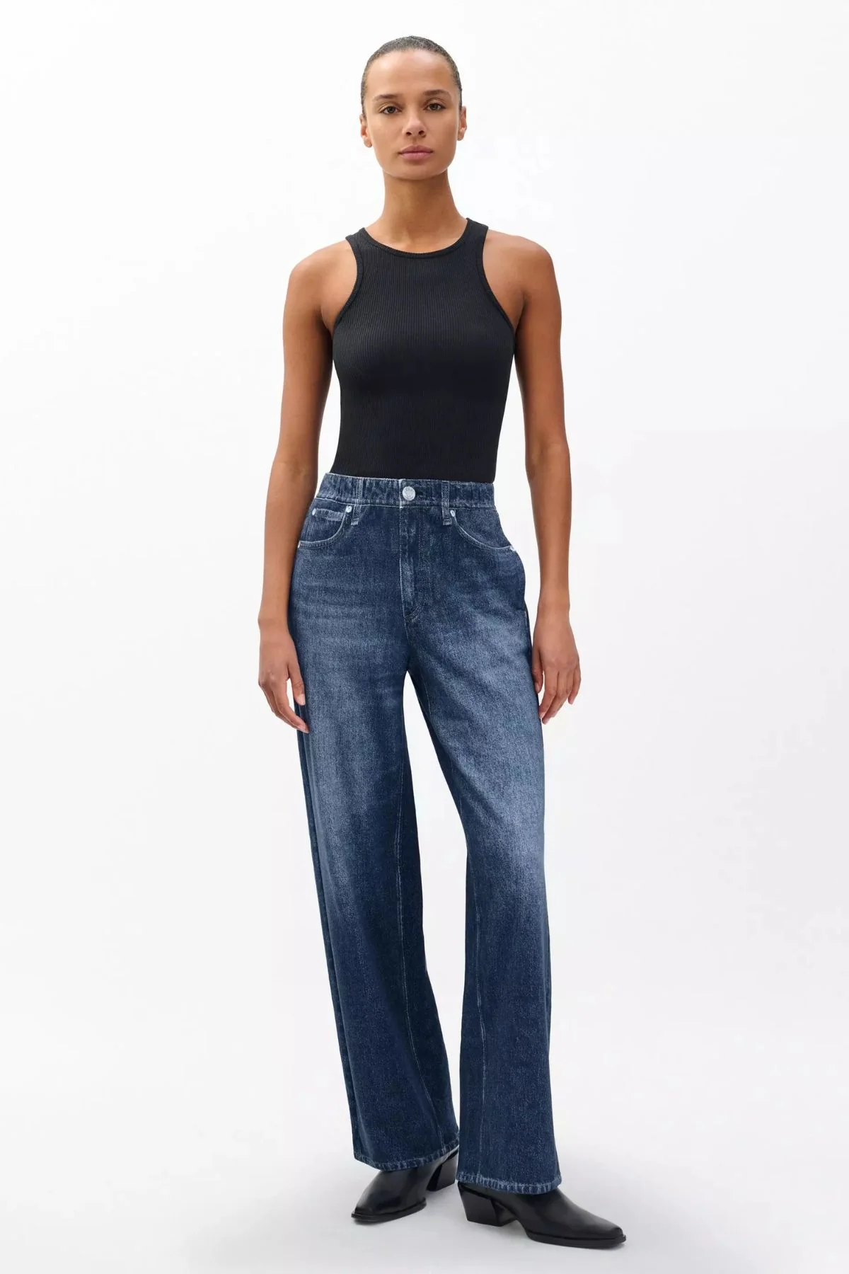 Rag & Bone Miramar Terry Wide Leg Pant - Petra - Image 2