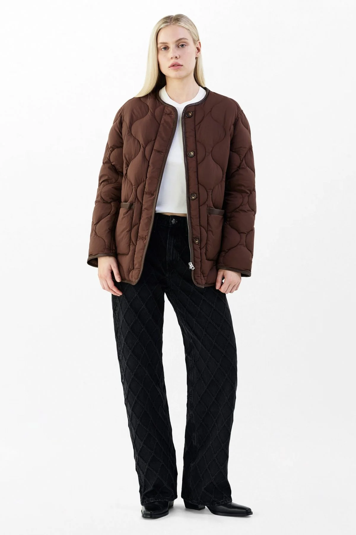 Rag & Bone Tatiana Quilted Jacket - Brown - Image 2