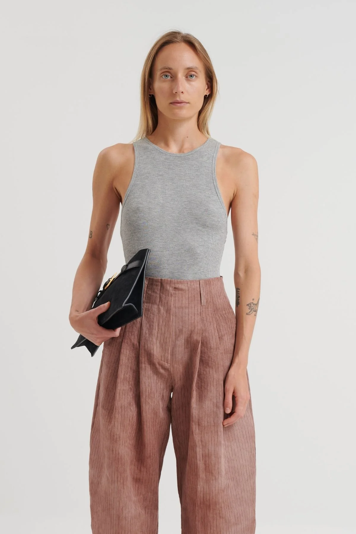 Nanushka Raisie Tank Top - Grey Melange - Image 5