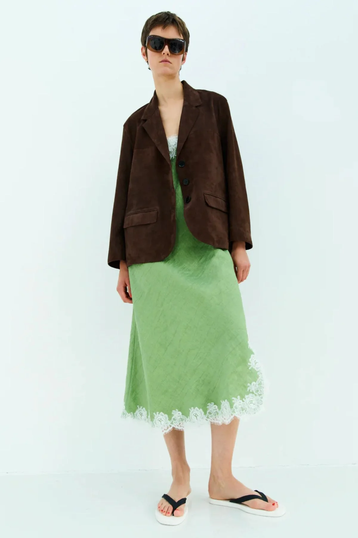 Rika Studios Steve Suede Blazer - Hazelnut - Image 2