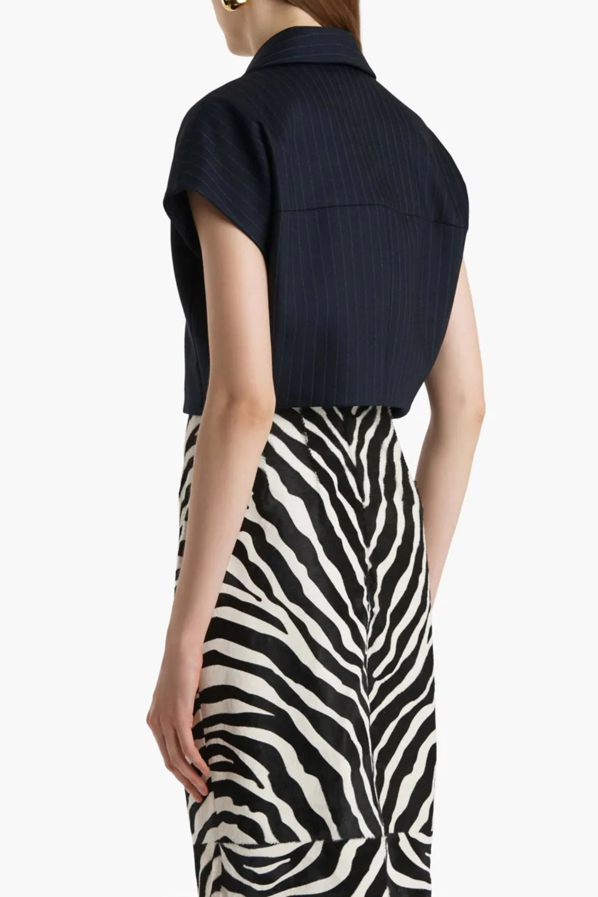 KHAITE Robin Top - Navy/ White - Image 3