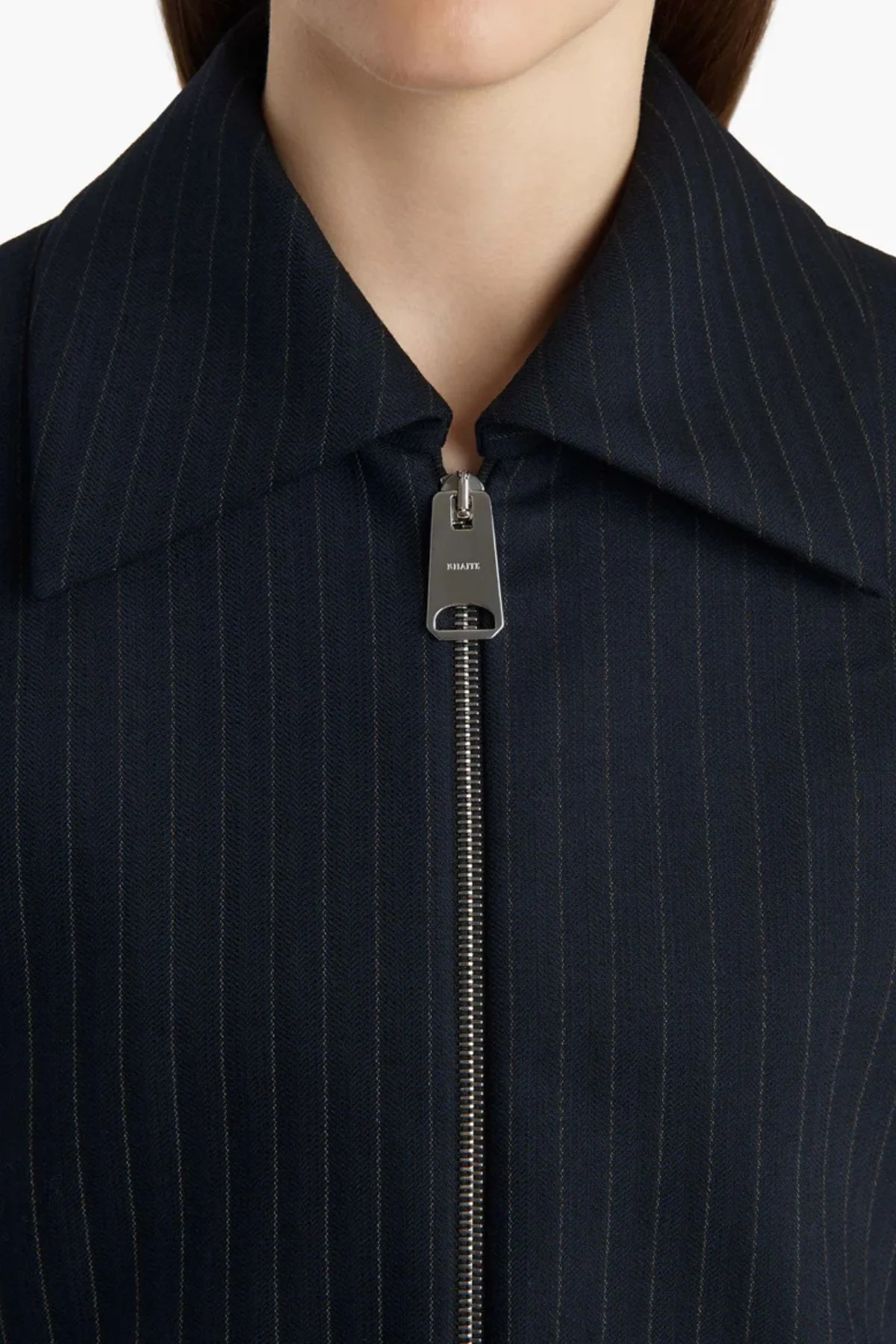 KHAITE Robin Top - Navy/ White - Image 4