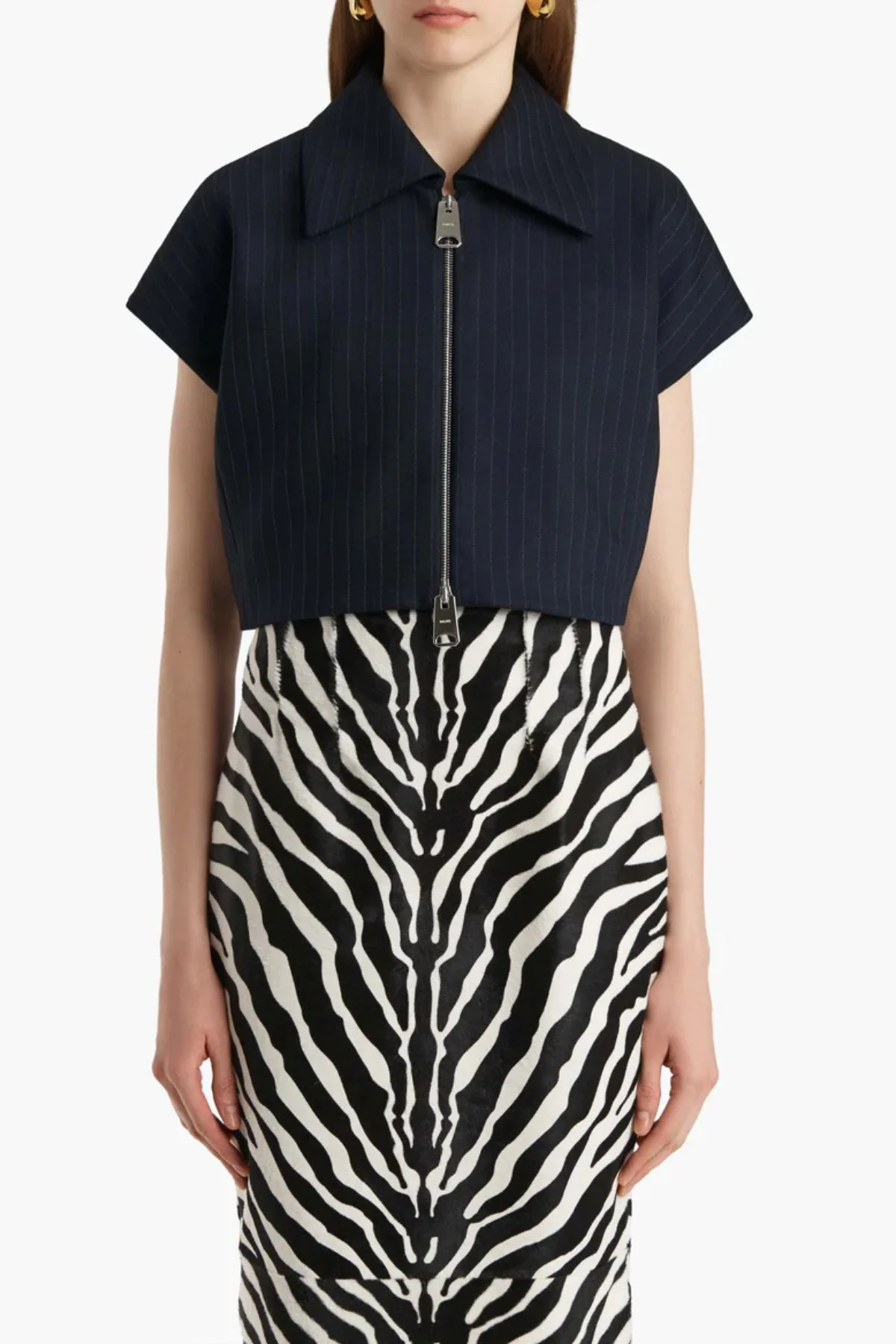 KHAITE Robin Top - Navy/ White - Image 5