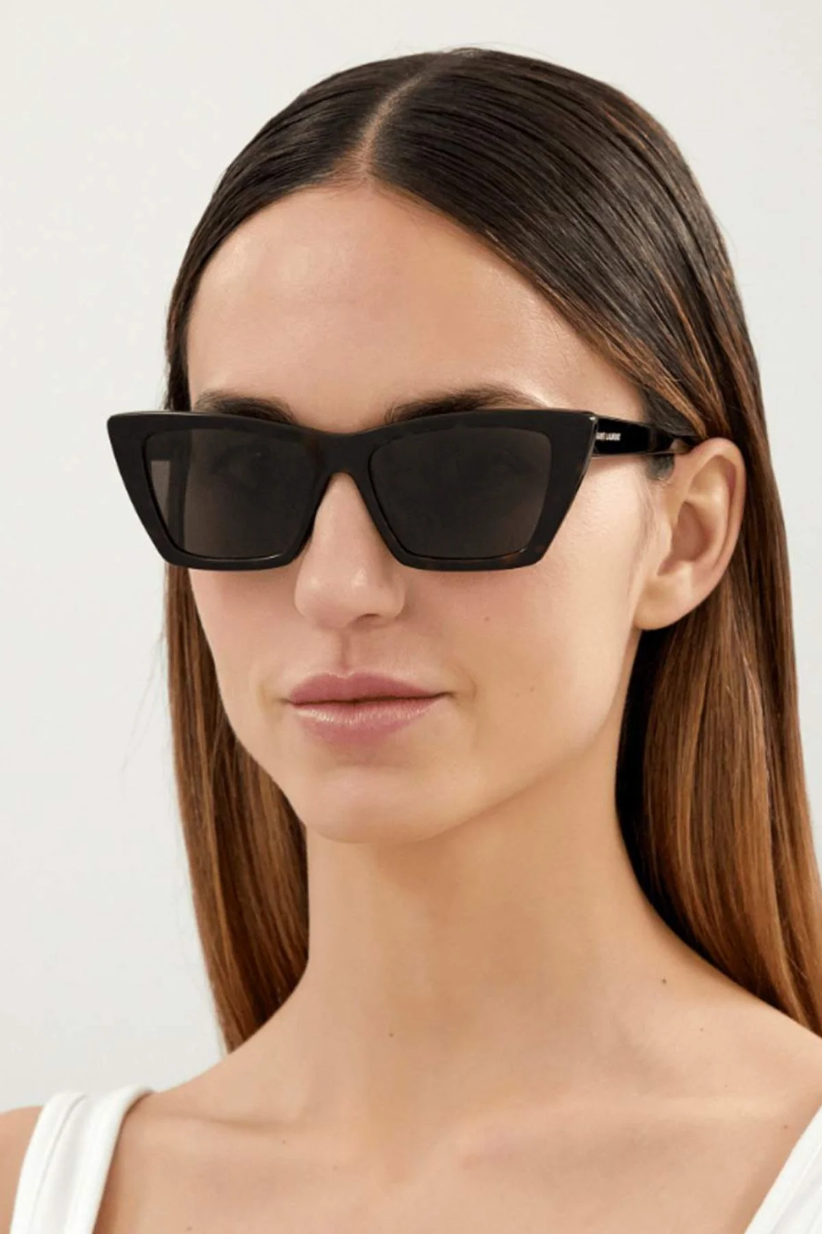 Saint Laurent Mica Sunglasses - Tortoise - Image 2