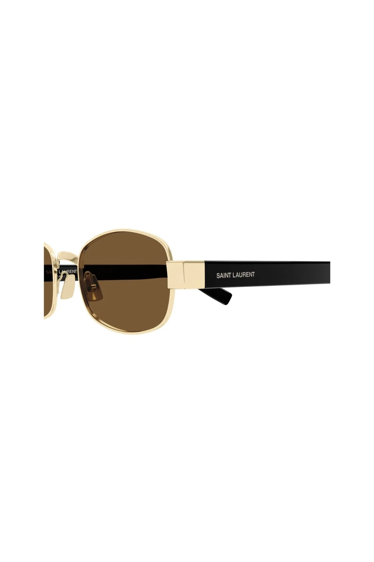 Saint Laurent Rectangle Frame Sunglasses - Gold - Image 3