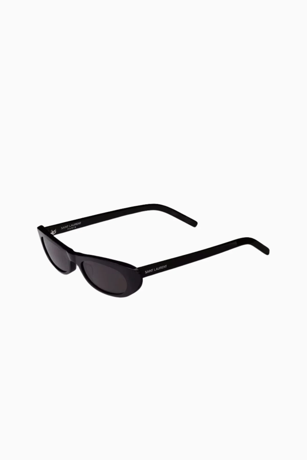 Saint Laurent Slim Round Sunglasses - Black - Image 2
