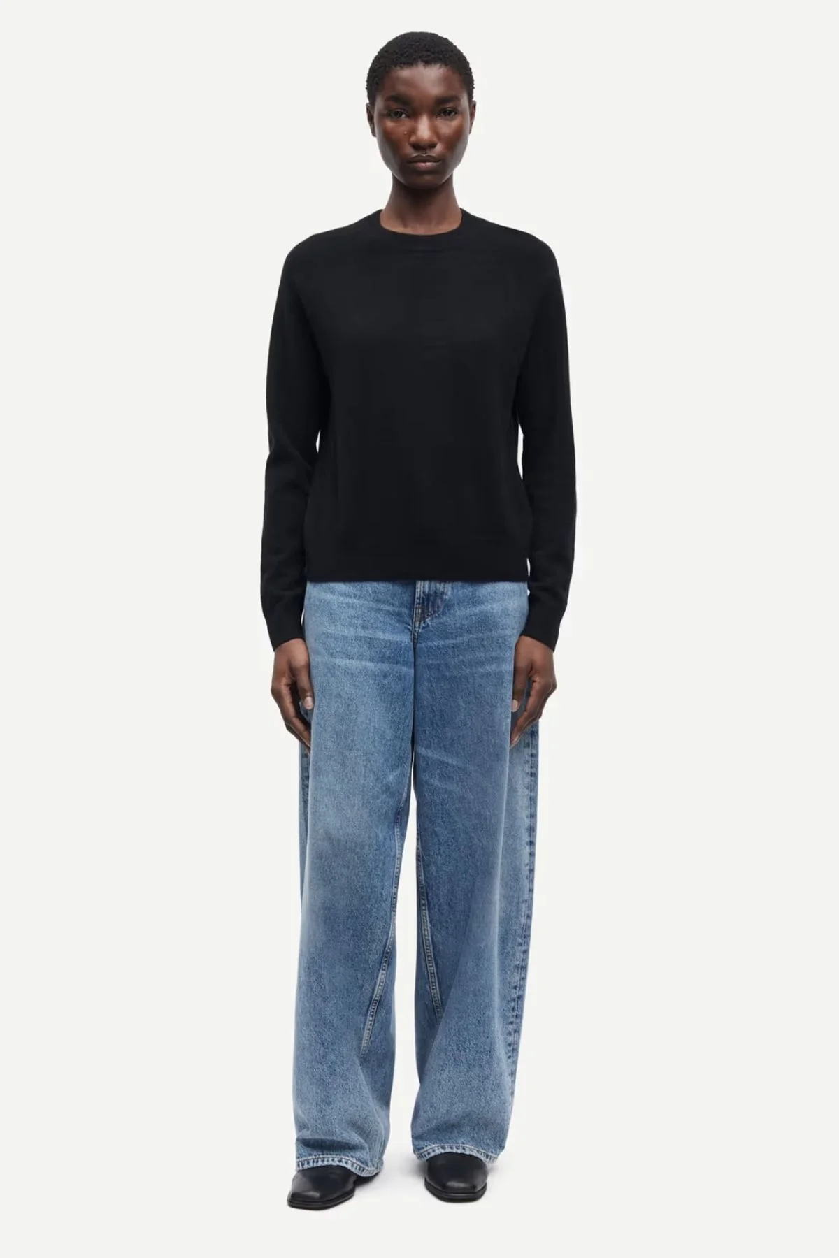Samsøe Samsøe Boston O-Neck Jumper - Black - Image 5