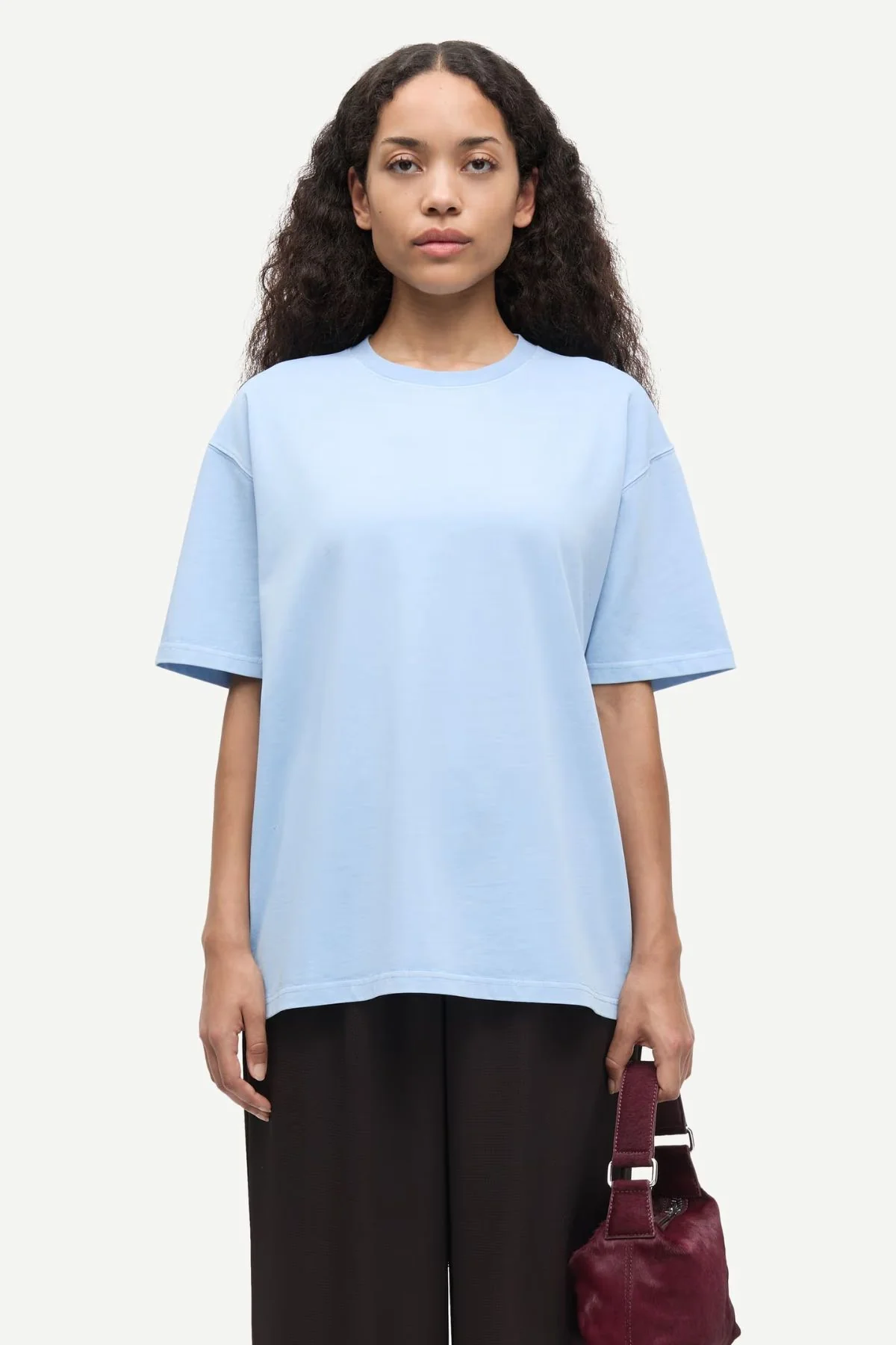 Samsøe Samsøe Eira T-Shirt - Cashmere Blue - Image 6