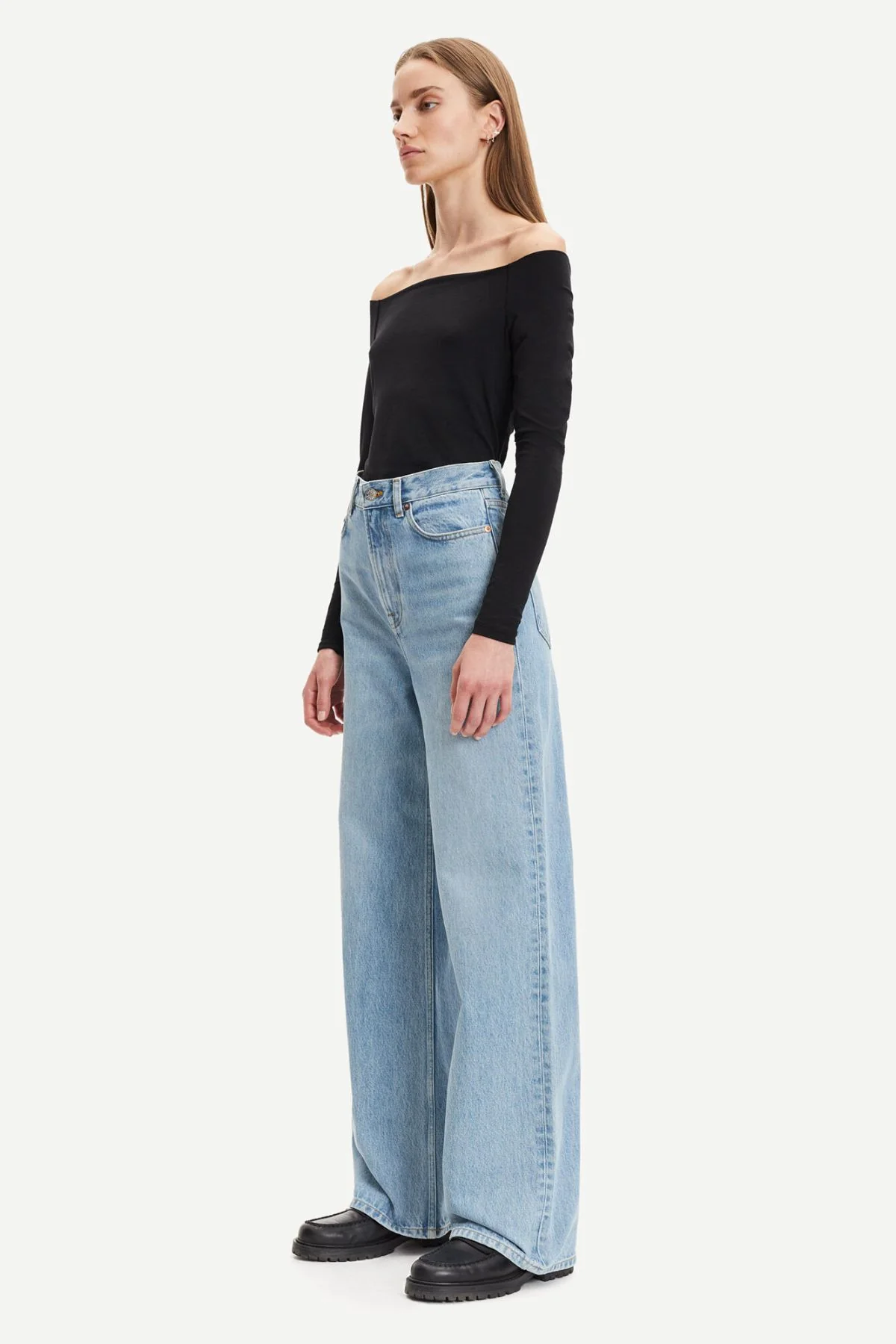 Samsøe Samsøe Nana Off Shoulder LS Top - Black - Image 6