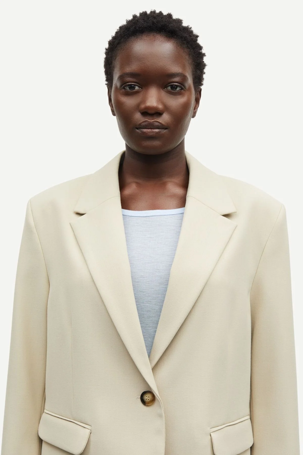 Samsøe Samsøe Haven Blazer - White Pepper - Image 4