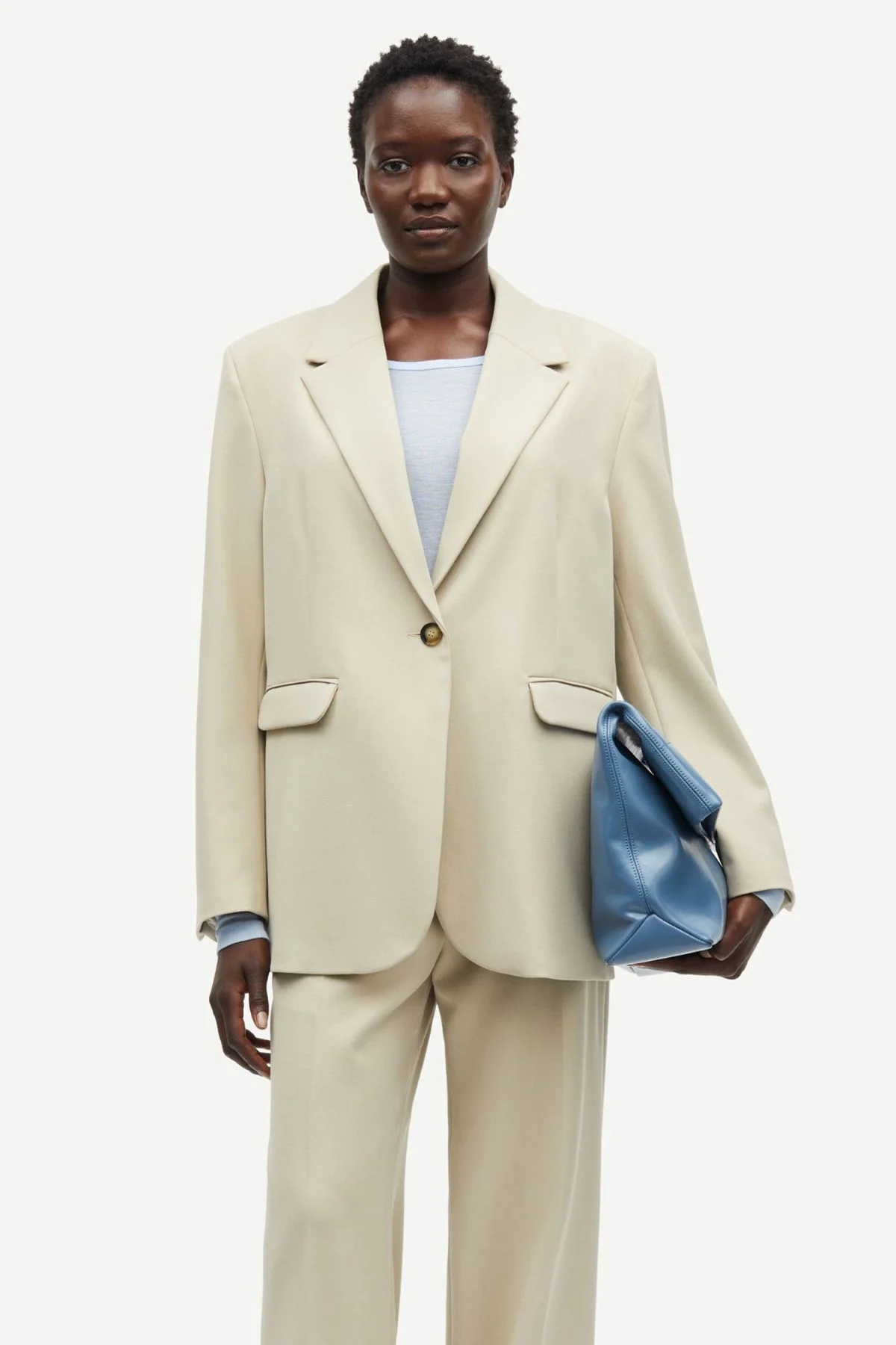 Samsøe Samsøe Haven Blazer - White Pepper - Image 6