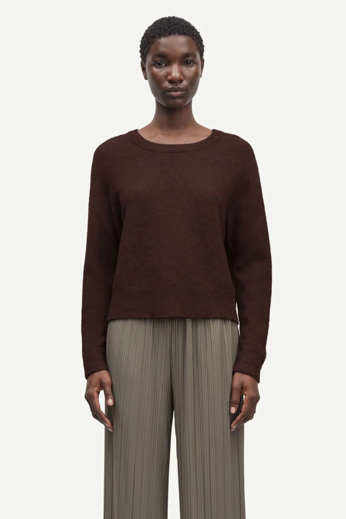 Samsøe Samsøe Nor O-N Short Jumper - Black Coffee - Image 2