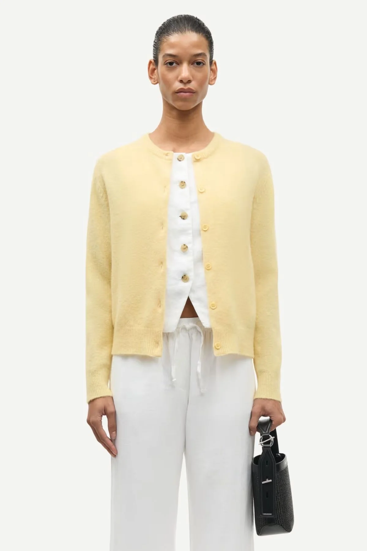 Samsøe Samsøe Nor Short Cardigan - Straw
