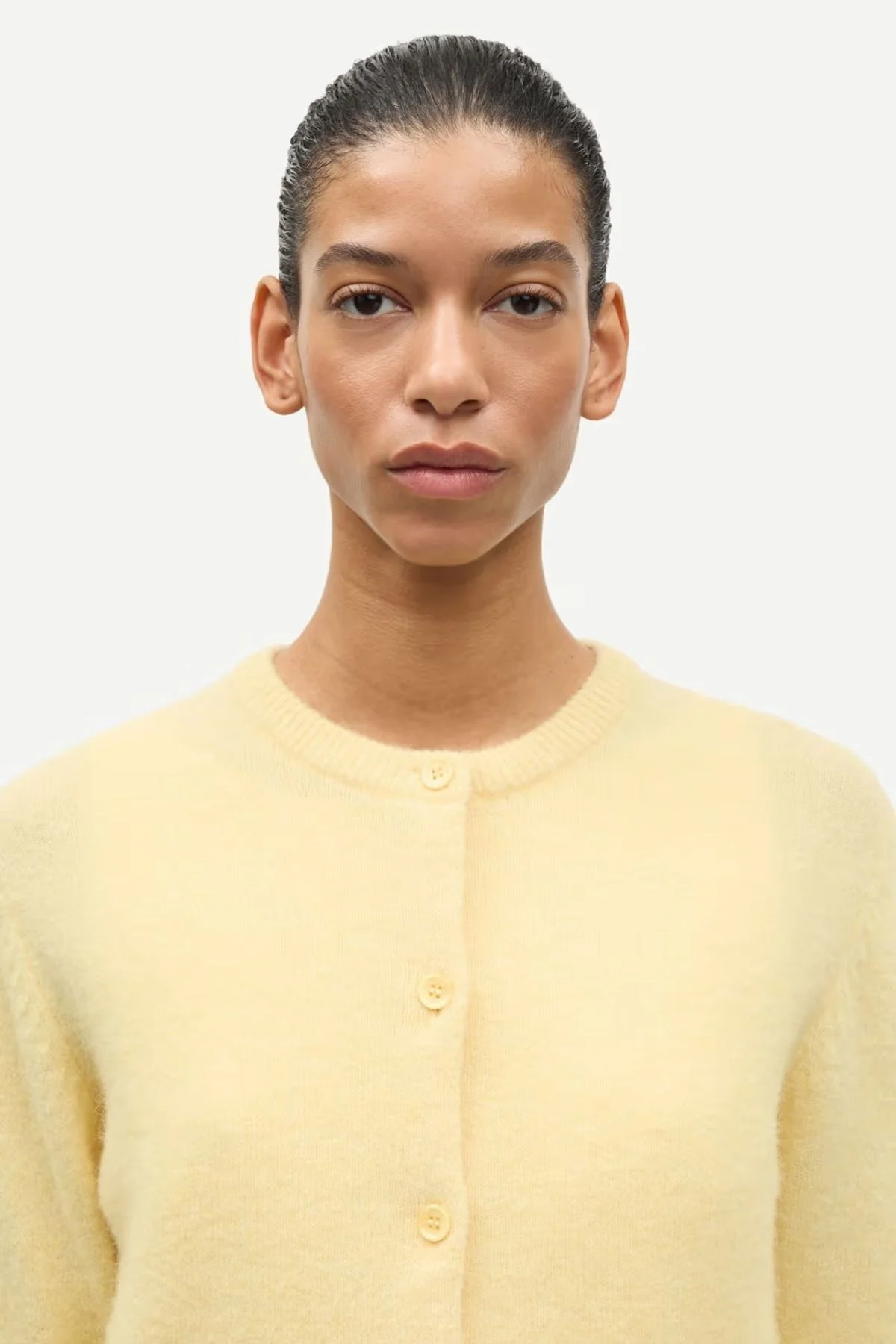 Samsøe Samsøe Nor Short Cardigan - Straw - Image 4