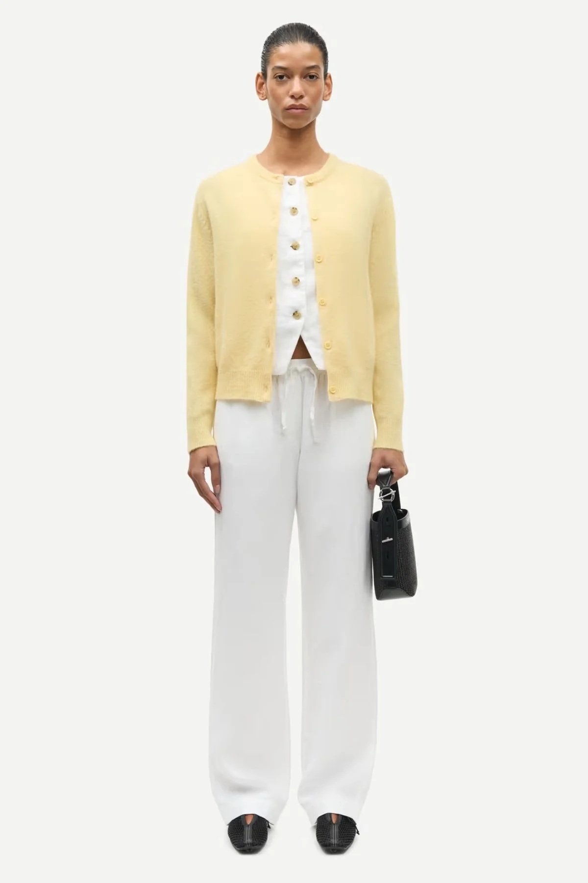 Samsøe Samsøe Nor Short Cardigan - Straw - Image 5