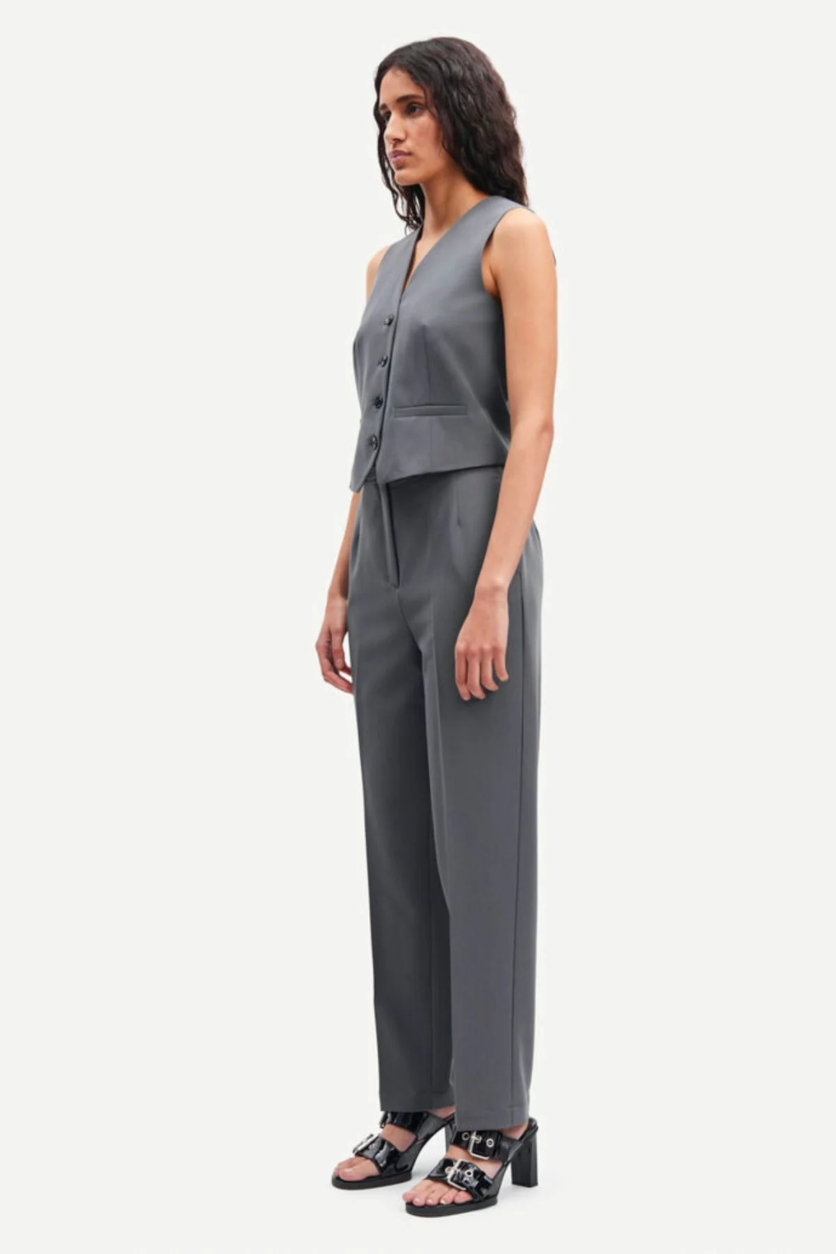 Samsøe Samsøe Ramona Vest - Iron Gate - Image 3