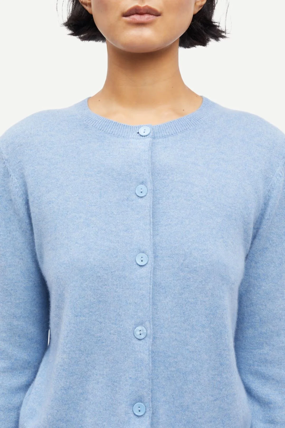 Samsøe Samsøe Saboston Cardigan - Blue Denim Melange - Image 6