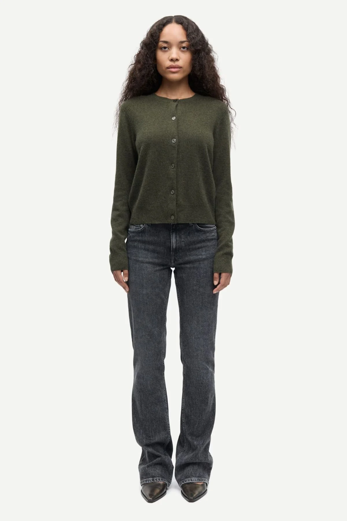 Samsøe Samsøe Saboston Cardigan - Dark Evergreen - Image 2