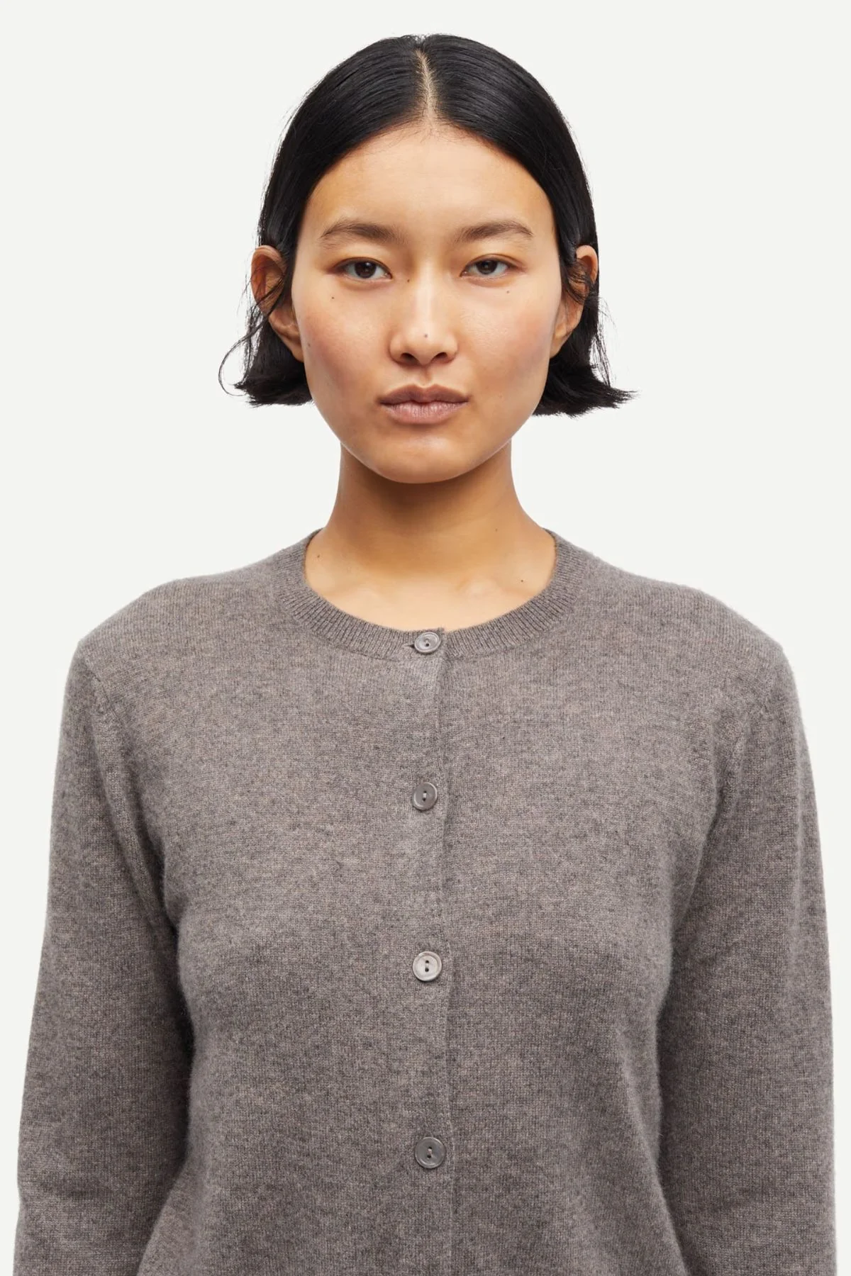 Samsøe Samsøe Saboston Cardigan - Grey Blue Melange - Image 5