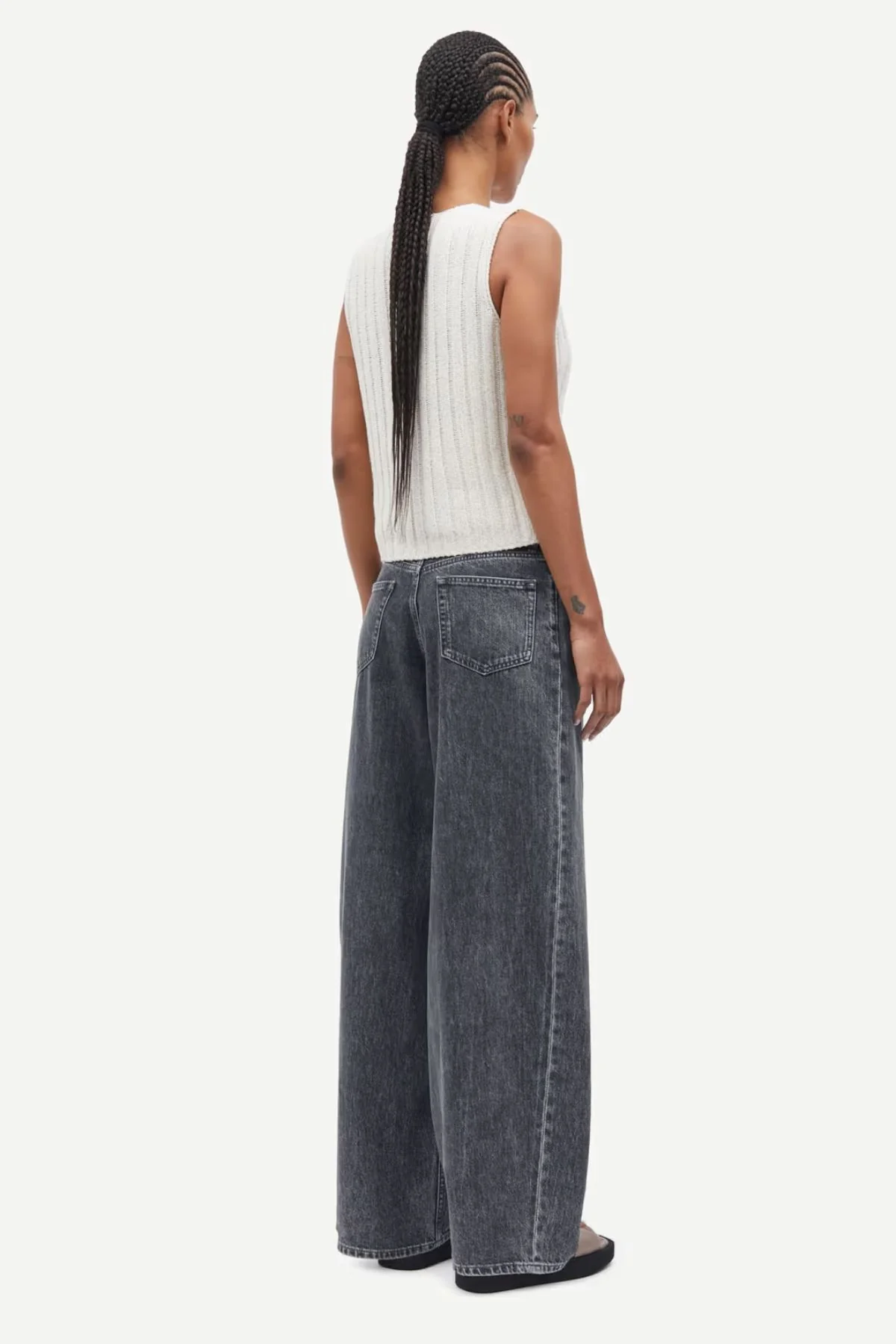 Samsøe Samsøe Saharper Jeans Belt  - Grey Cloud - Image 3