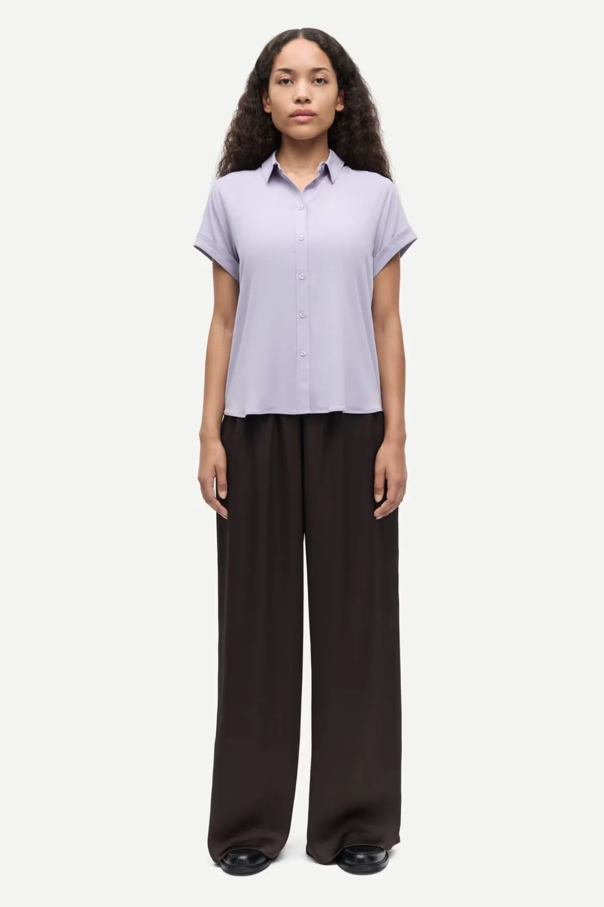 Samsøe Samsøe Sahelena Trousers - Black Coffee - Image 2