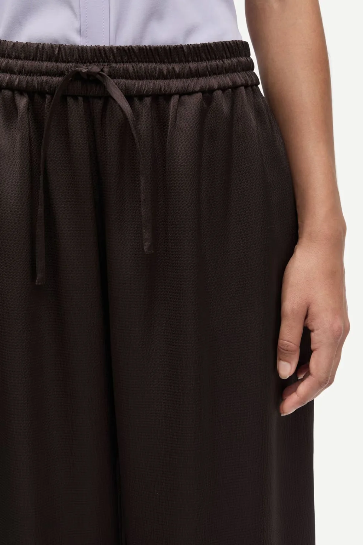 Samsøe Samsøe Sahelena Trousers - Black Coffee - Image 4