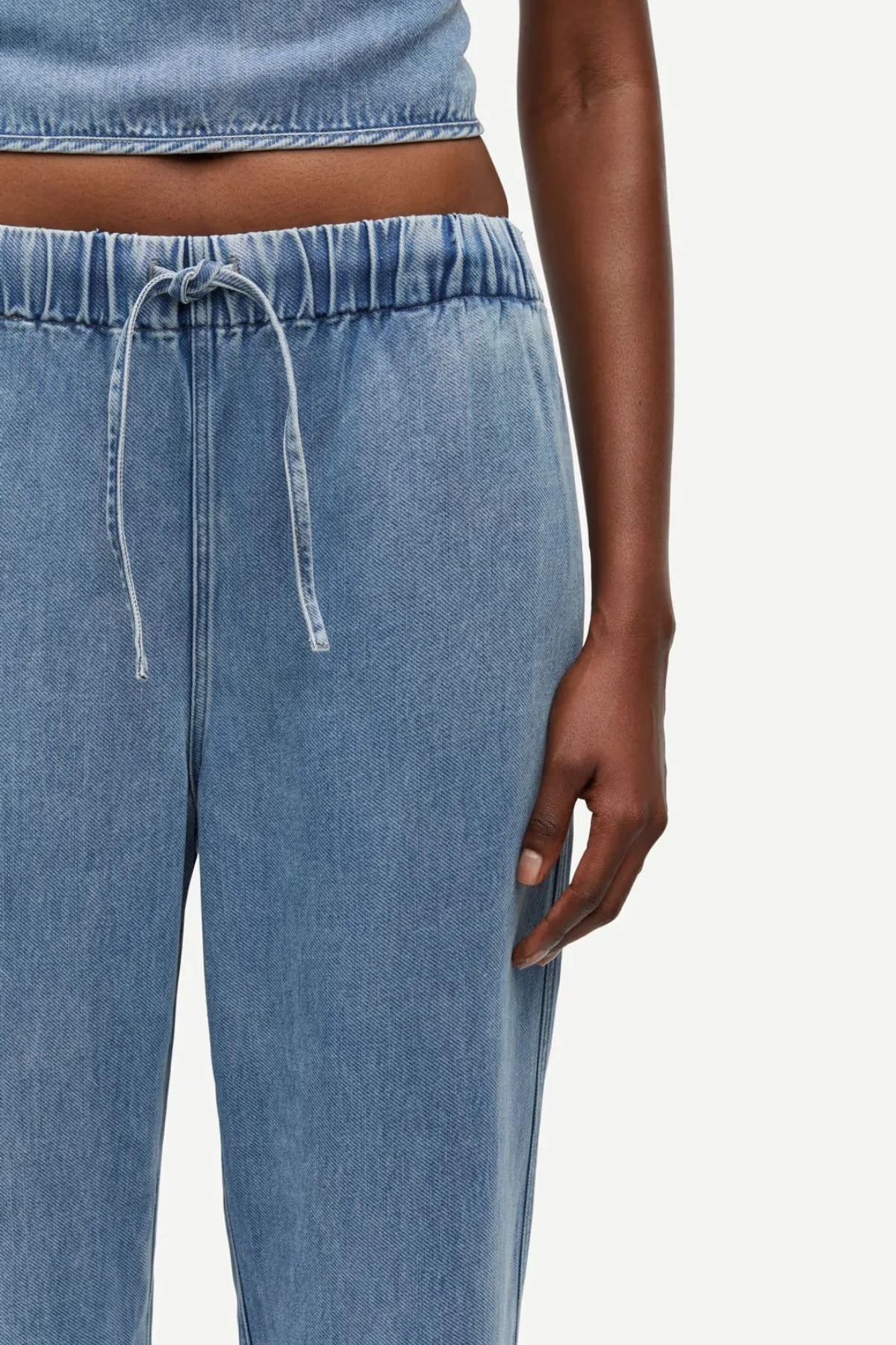 Samsøe Samsøe Sahoysa Trousers - Denim Blue - Image 6