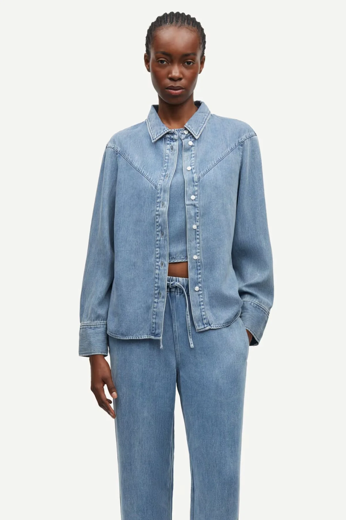 Samsøe Samsøe Samos Shirt - Denim Blue - Image 2