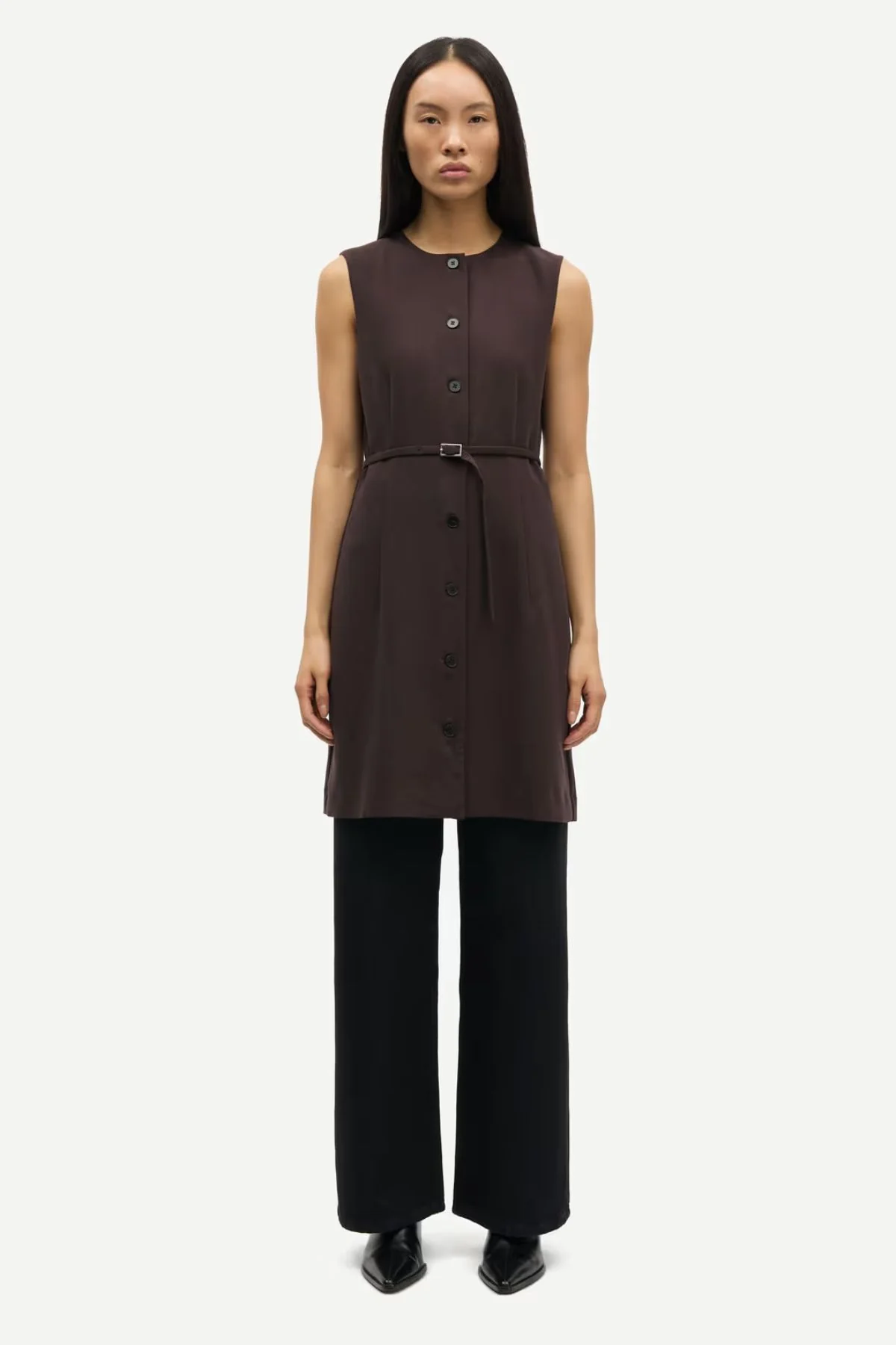 Samsøe Samsøe Saruma Short Dress - Black Coffee - Image 2