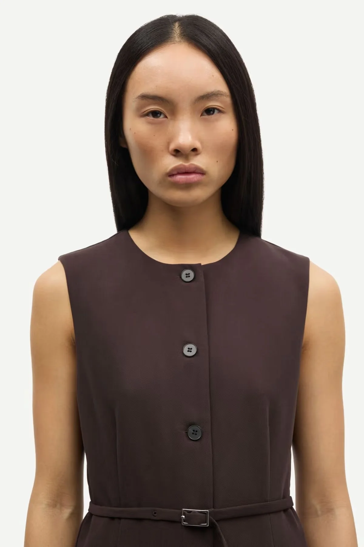 Samsøe Samsøe Saruma Short Dress - Black Coffee - Image 4