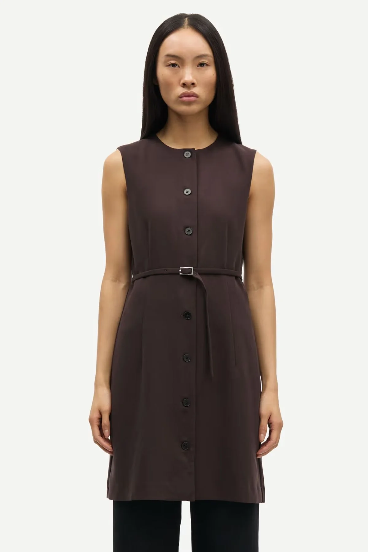 Samsøe Samsøe Saruma Short Dress - Black Coffee - Image 5