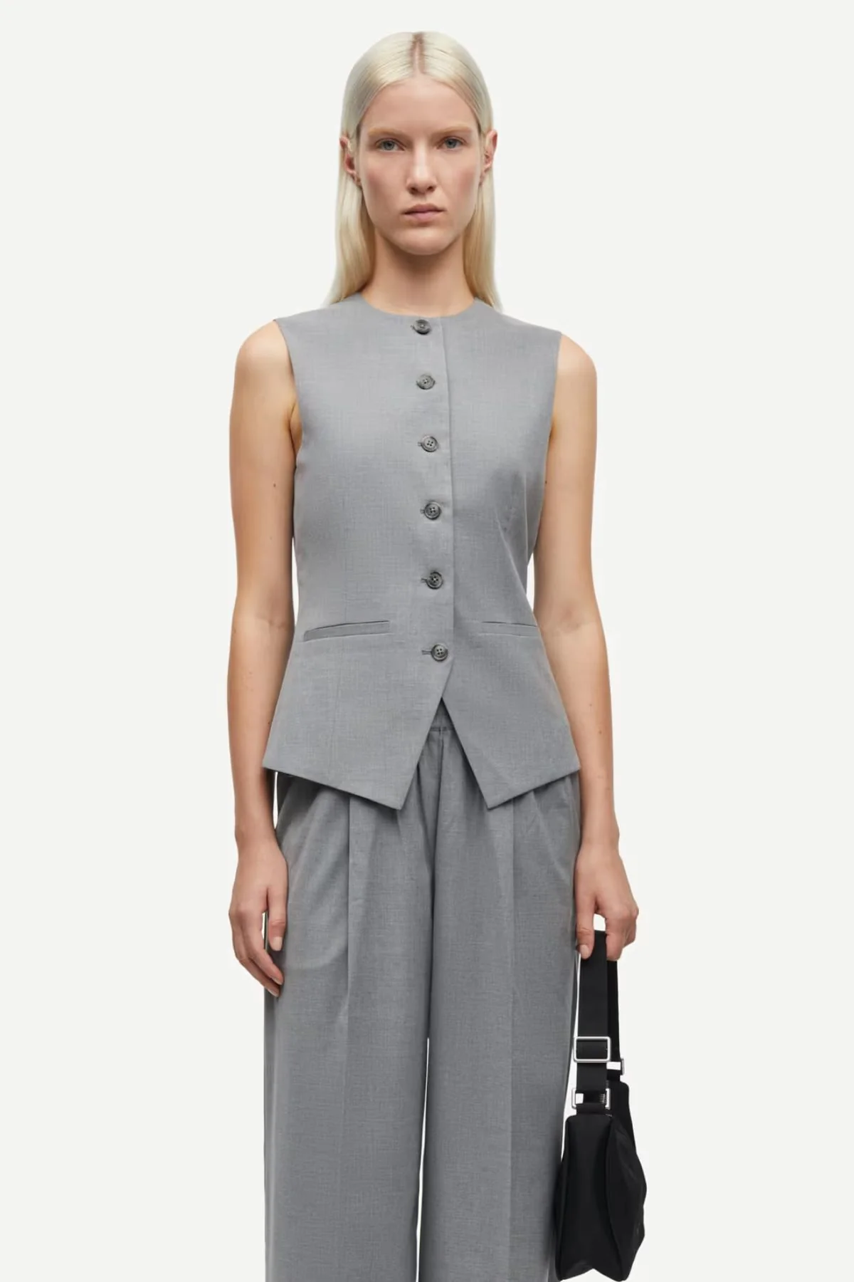 Samsøe Samsøe Saruma Vest - Grey Melange - Image 2