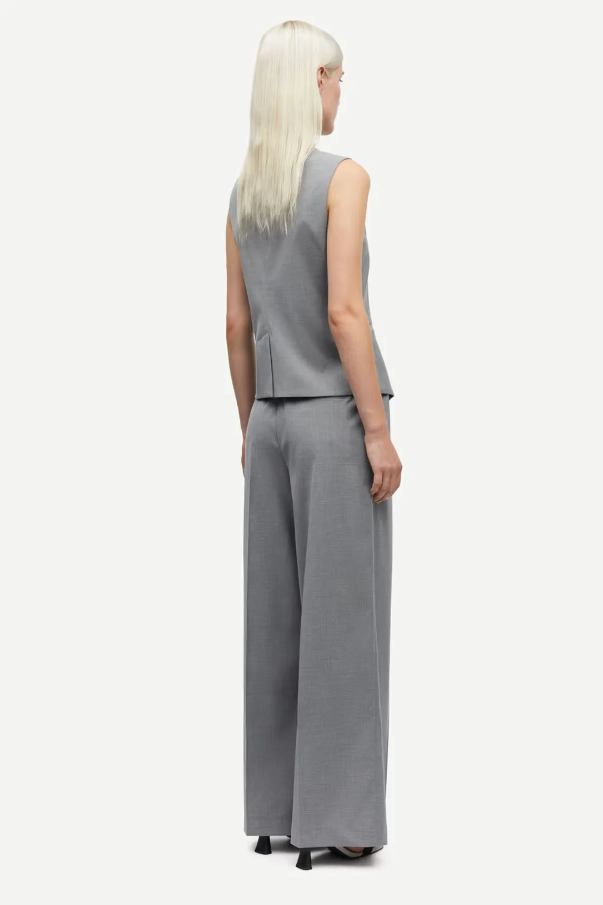 Samsøe Samsøe Saruma Vest - Grey Melange - Image 4