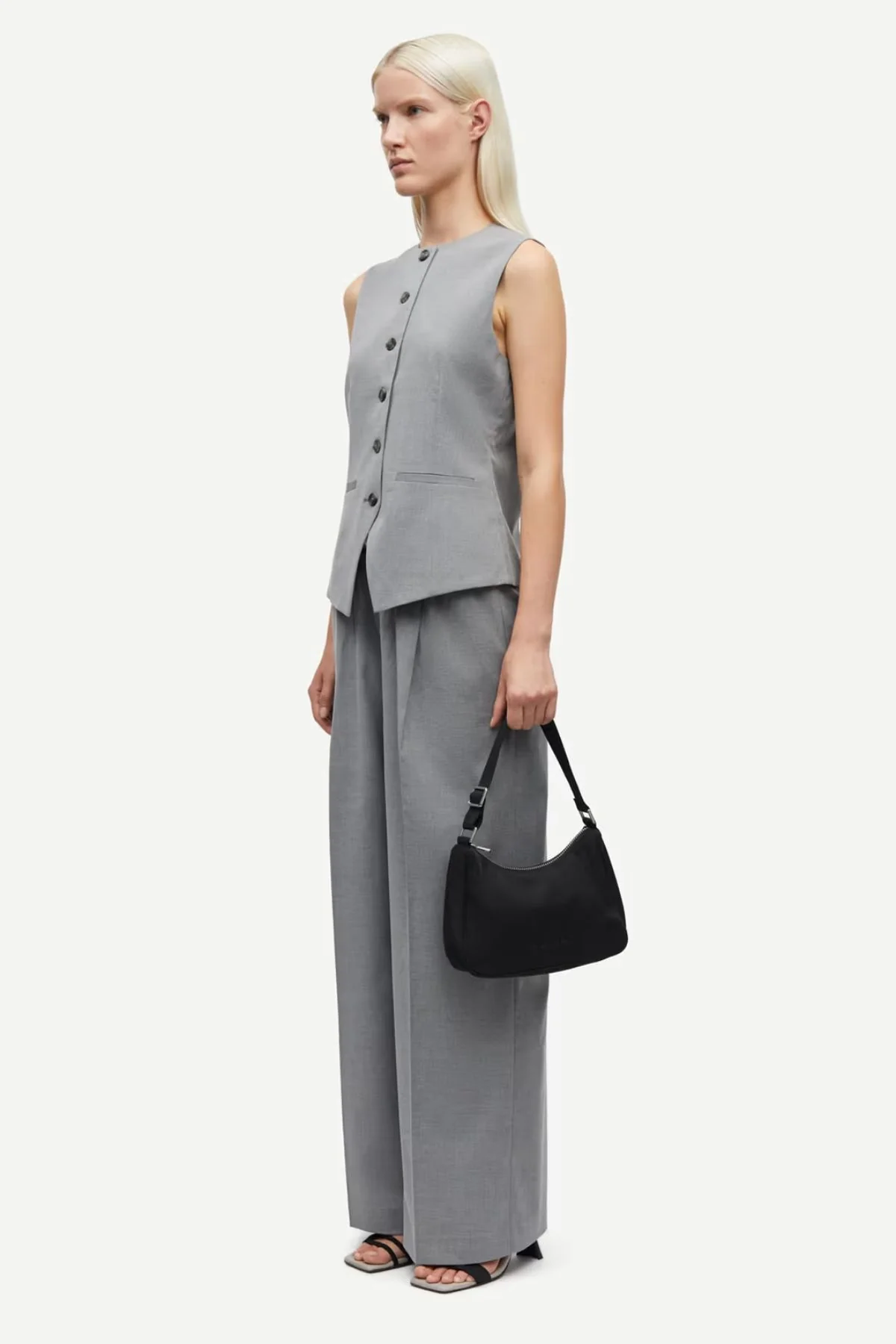 Samsøe Samsøe Saruma Vest - Grey Melange - Image 5