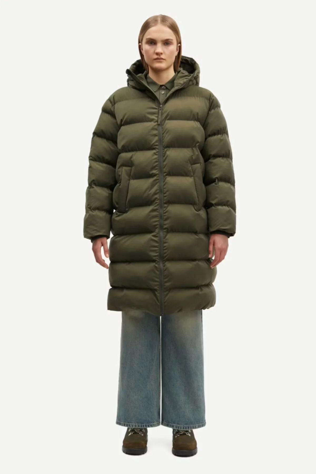 Samsøe Samsøe Saseran Coat - Forest Night - Image 2