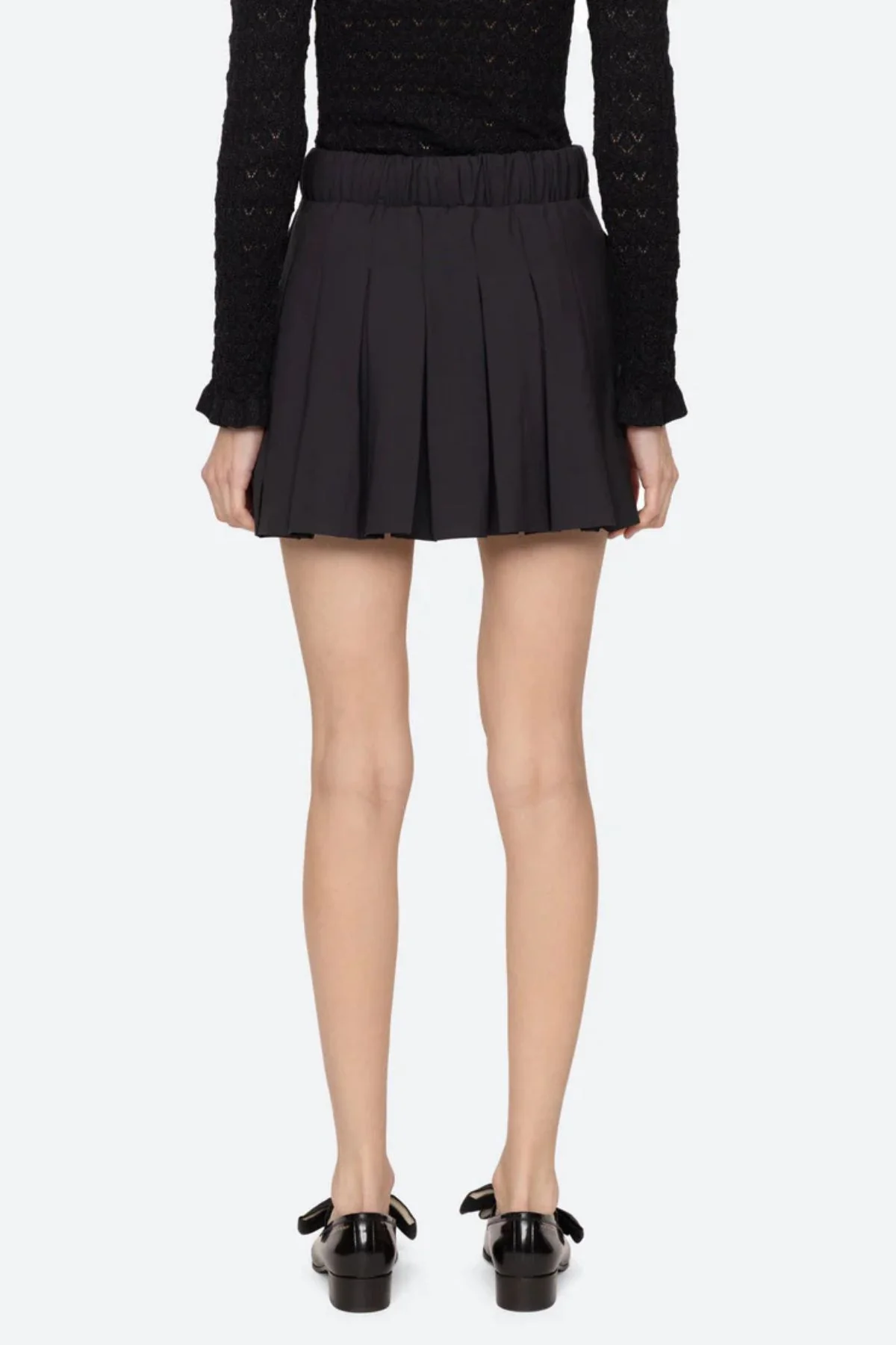 Sea NY Adeline Belted Mini Skirt - Black - Image 3