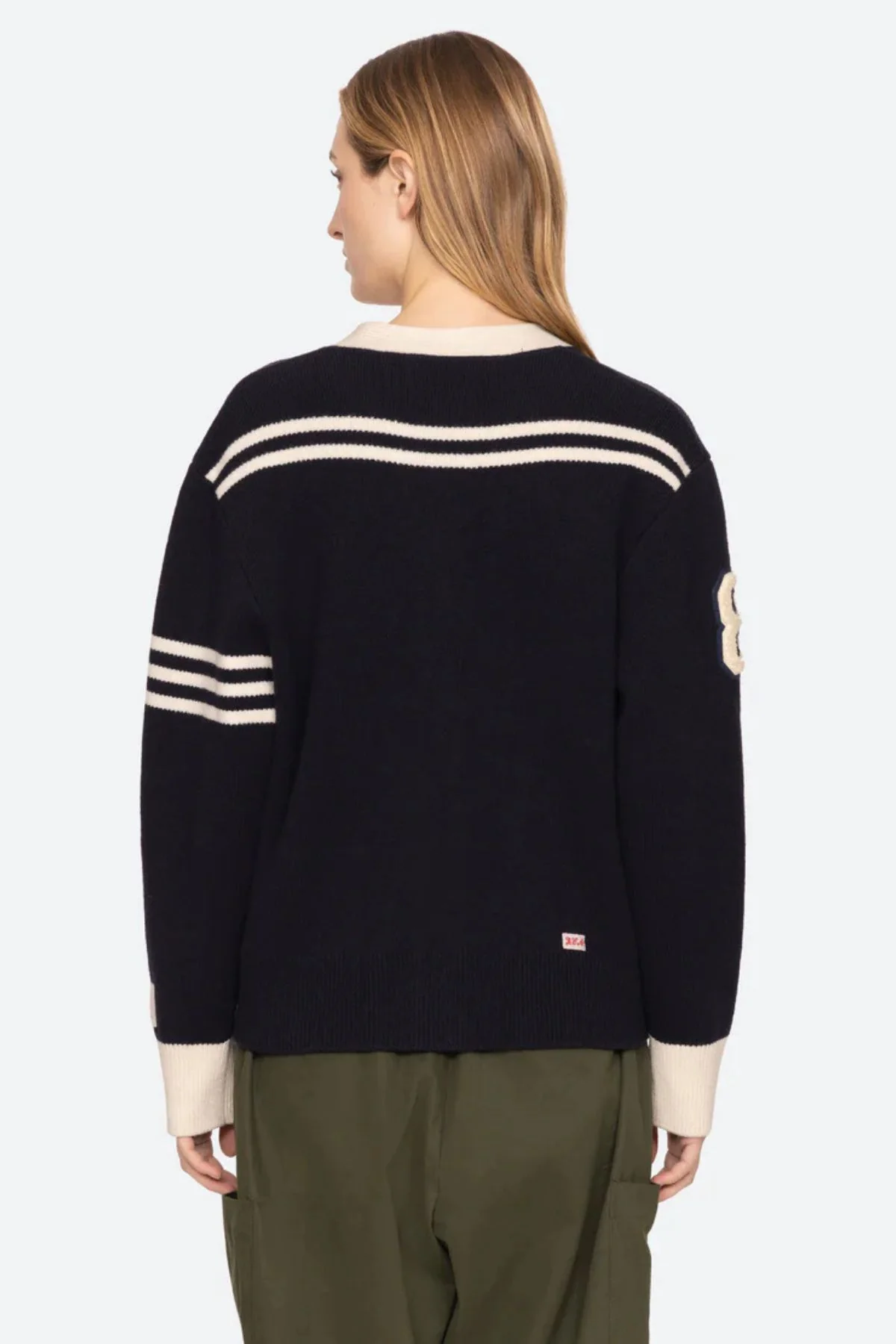 Sea NY Arther Varsity Cardigan - Navy - Image 3