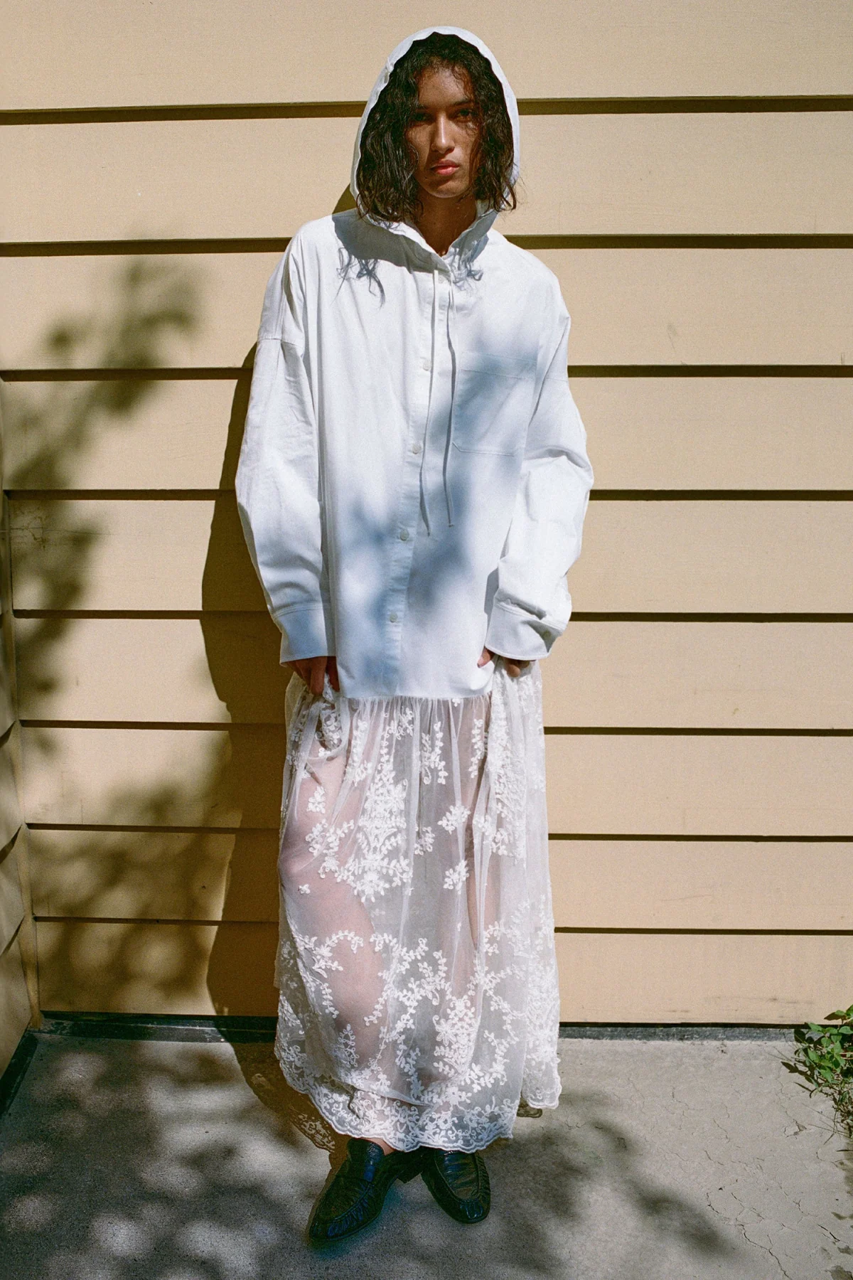 Sea NY Marja Embroidery Hoodie Dress - Pearl - Image 2