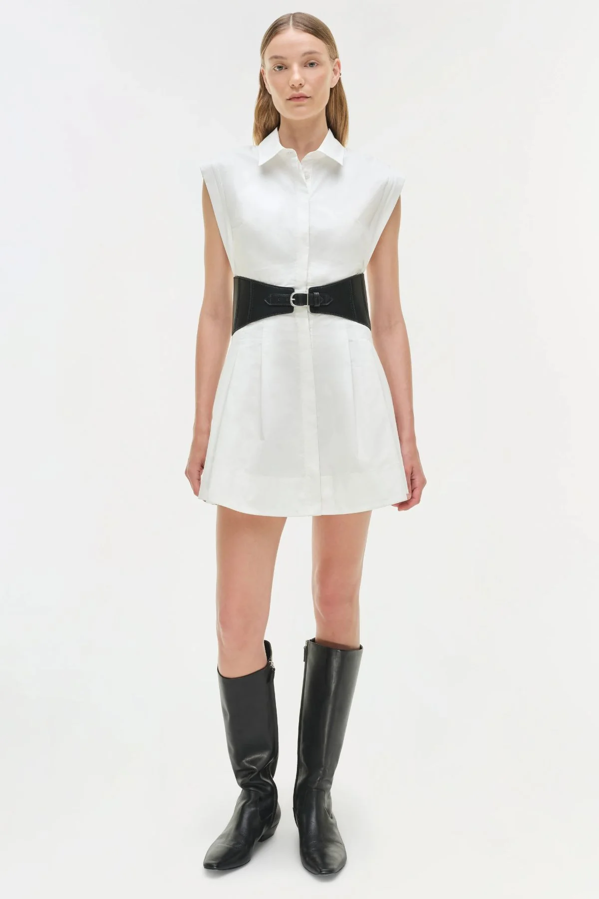 Simkhai Adler Belted Dress - White - Image 2