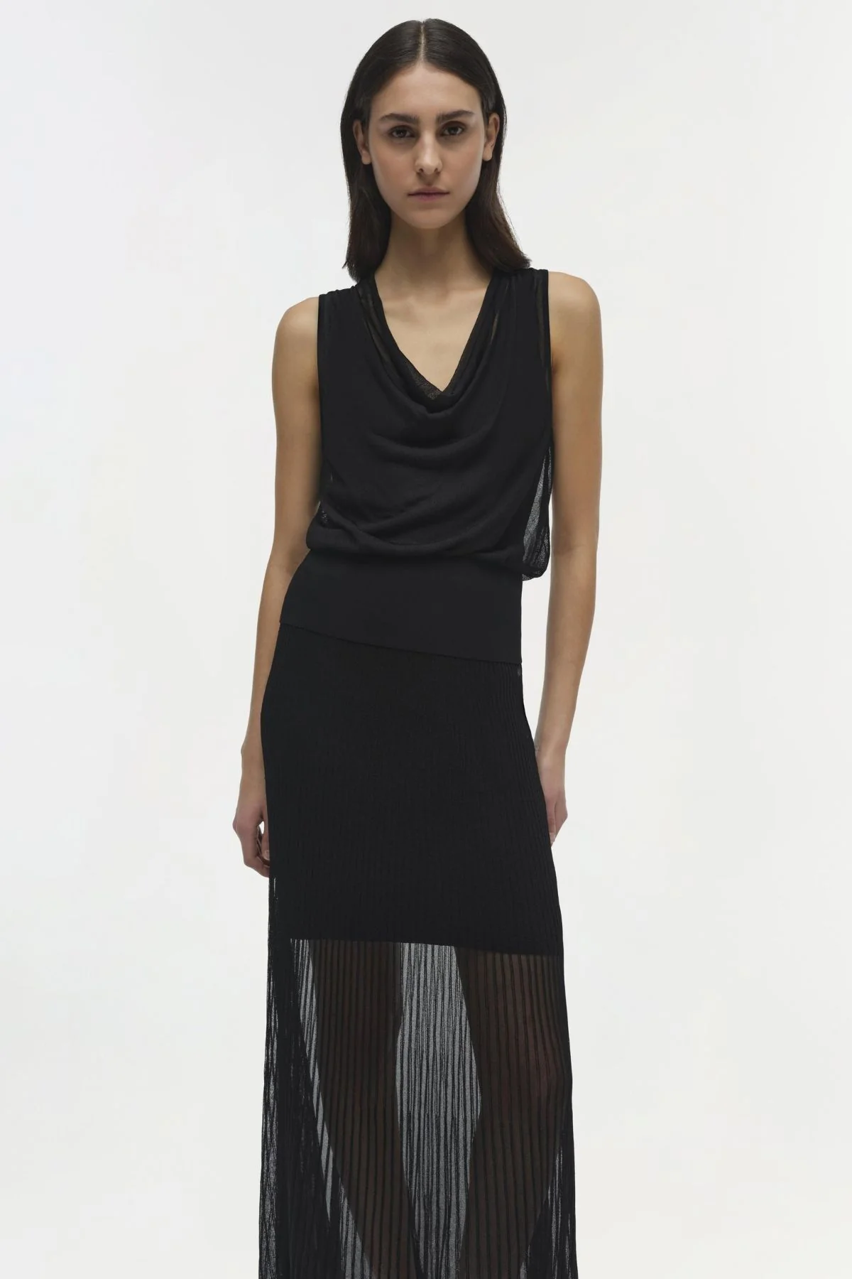 Simkhai Carmina Cowl Tank - Black - Image 2