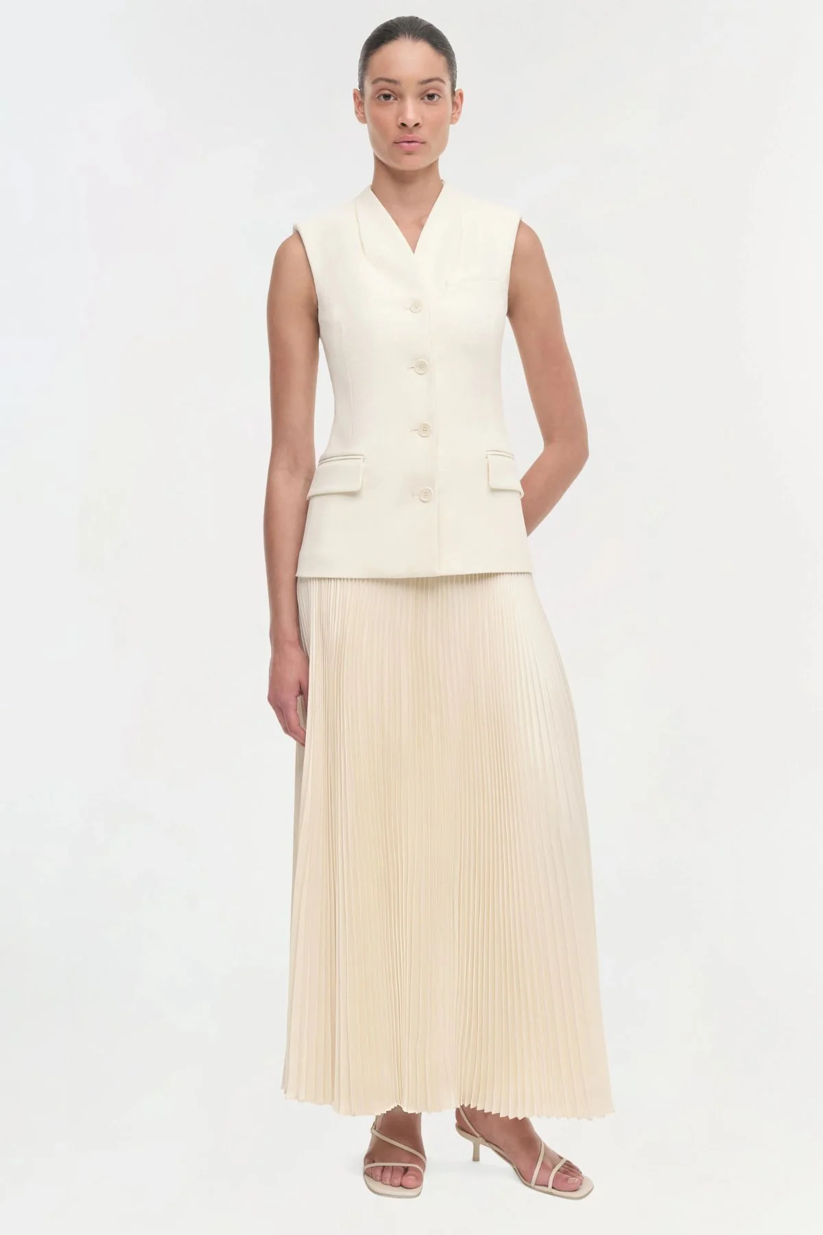 Simkhai Georgina Vest Midi Dress - White - Image 6