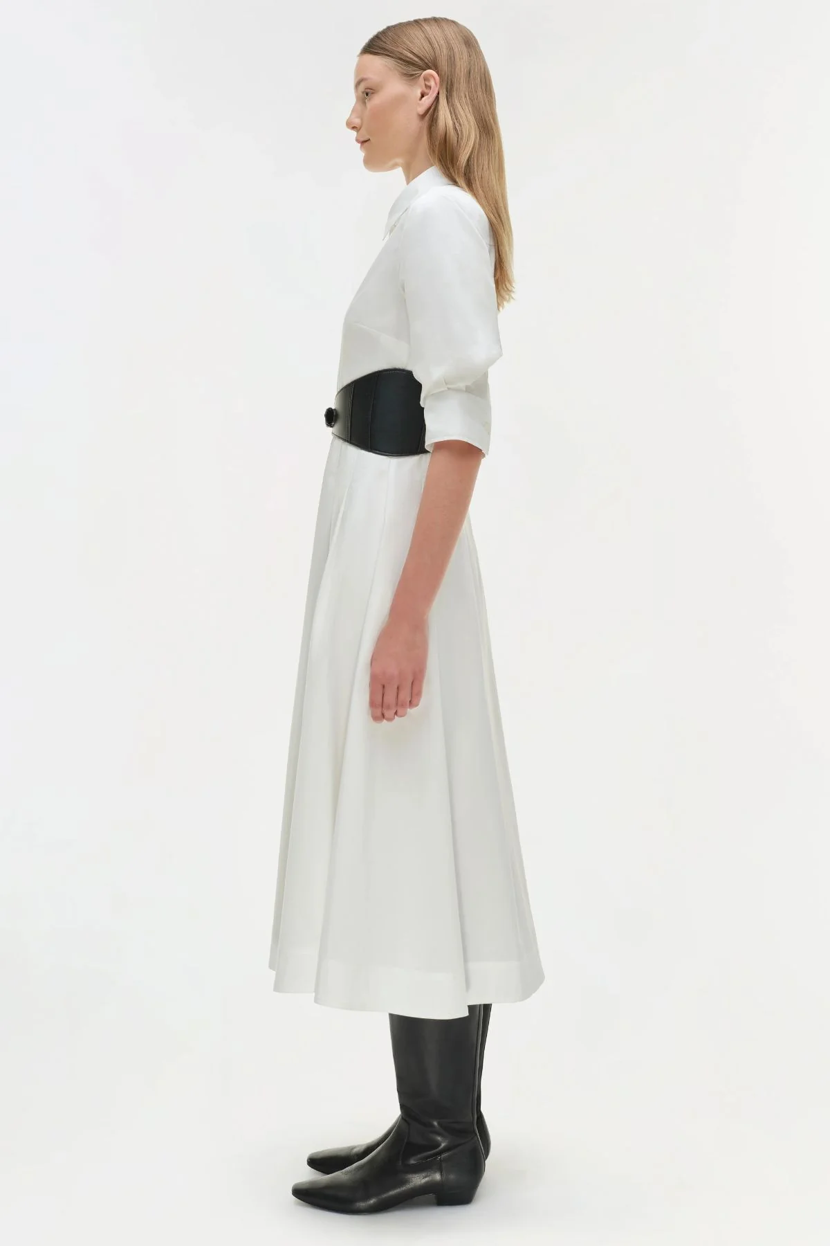 Simkhai Olsen Belted Dress - White - Image 3