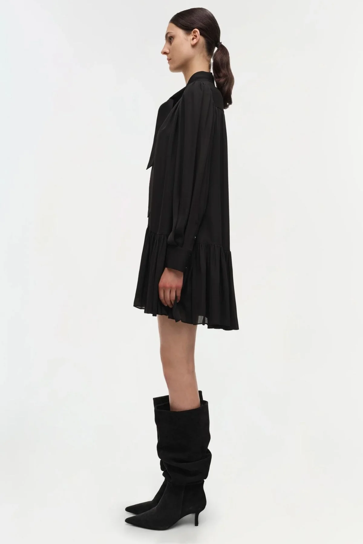 Simkhai Quince Long Sleeve Mini Dress - Black - Image 4