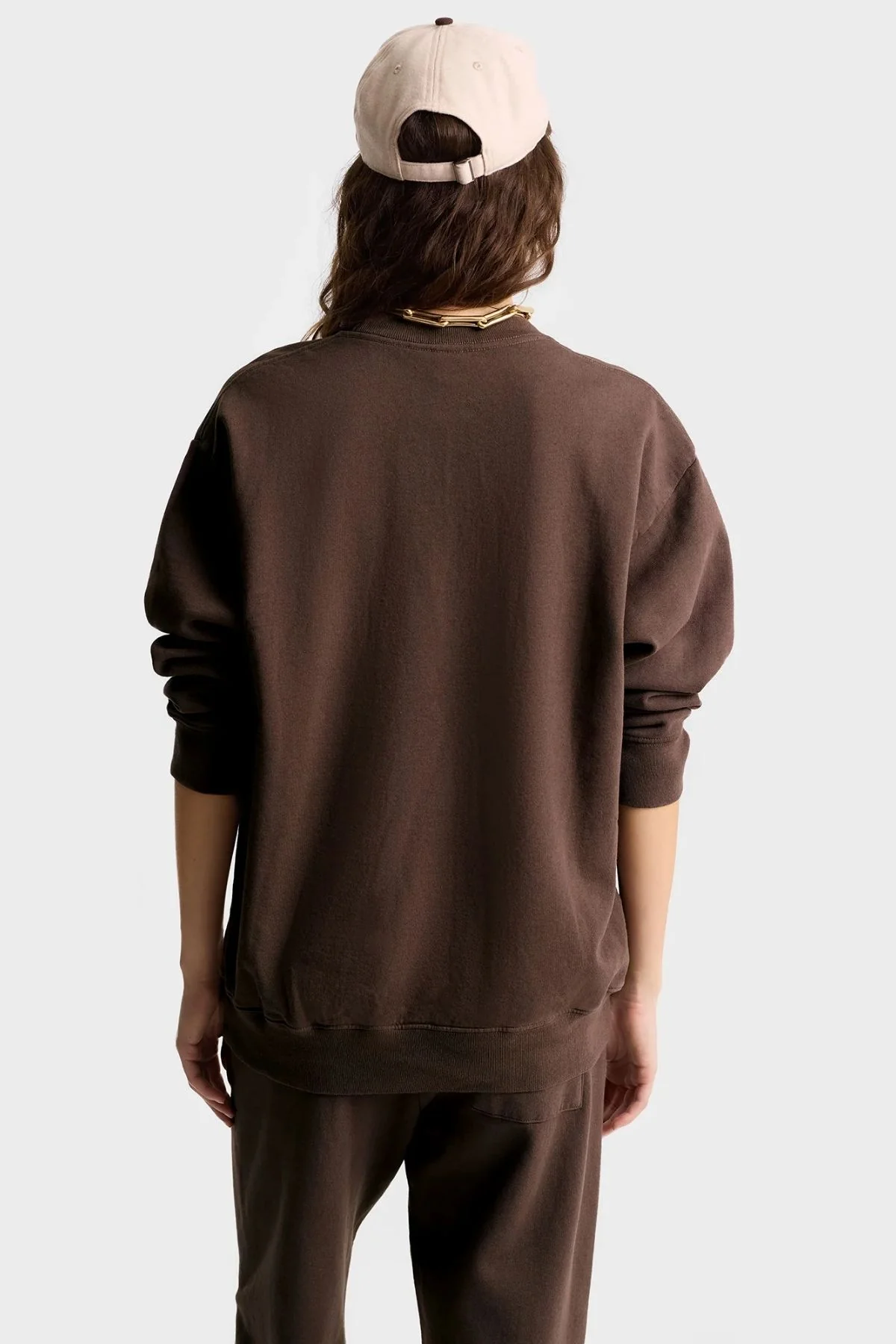 Sporty & Rich Bristol Crest 100th Sweatshirt - Chocolate/ Cream - Image 3