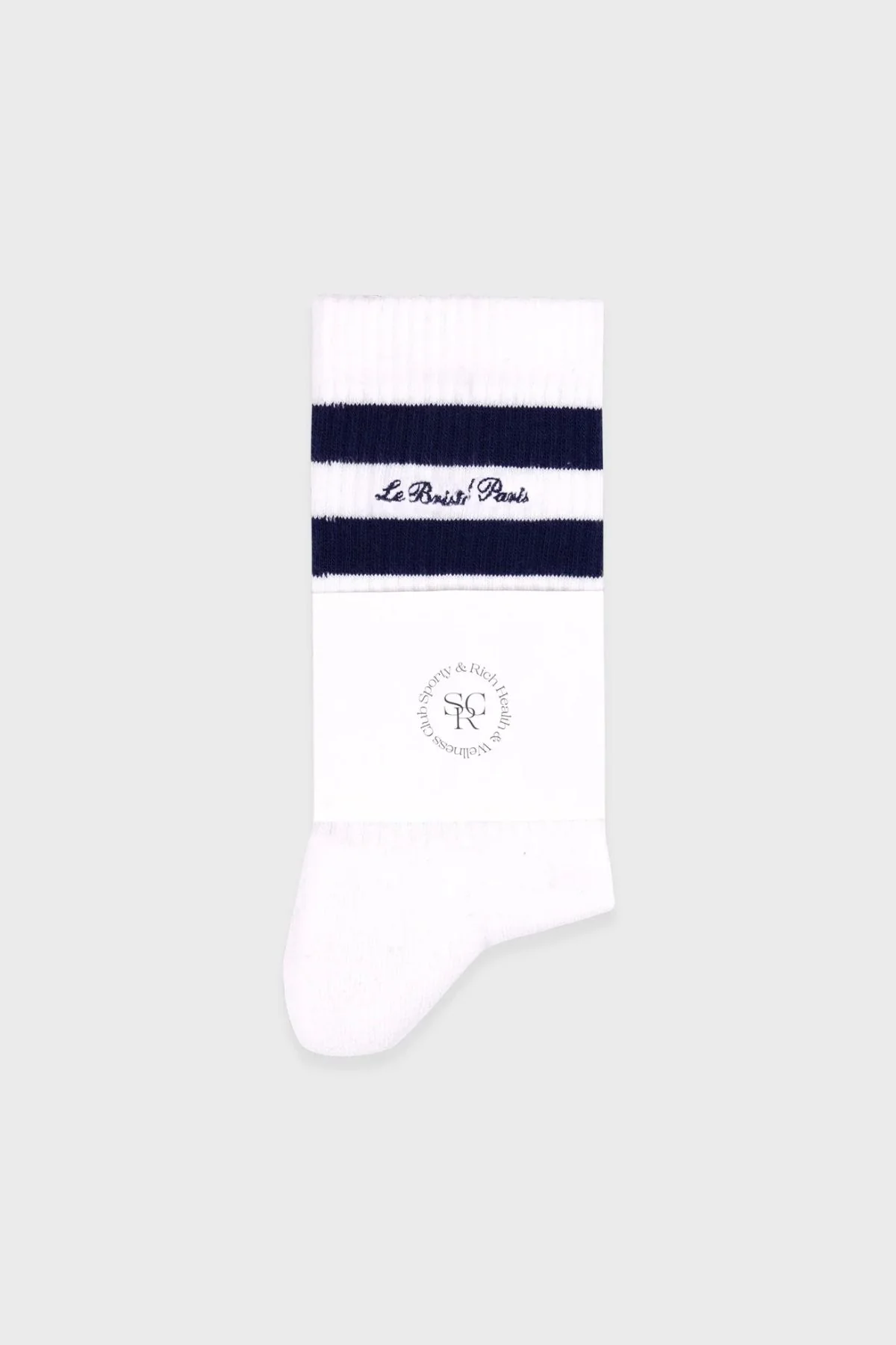 Sporty & Rich Faubourg Socks - White/ Navy - Image 2