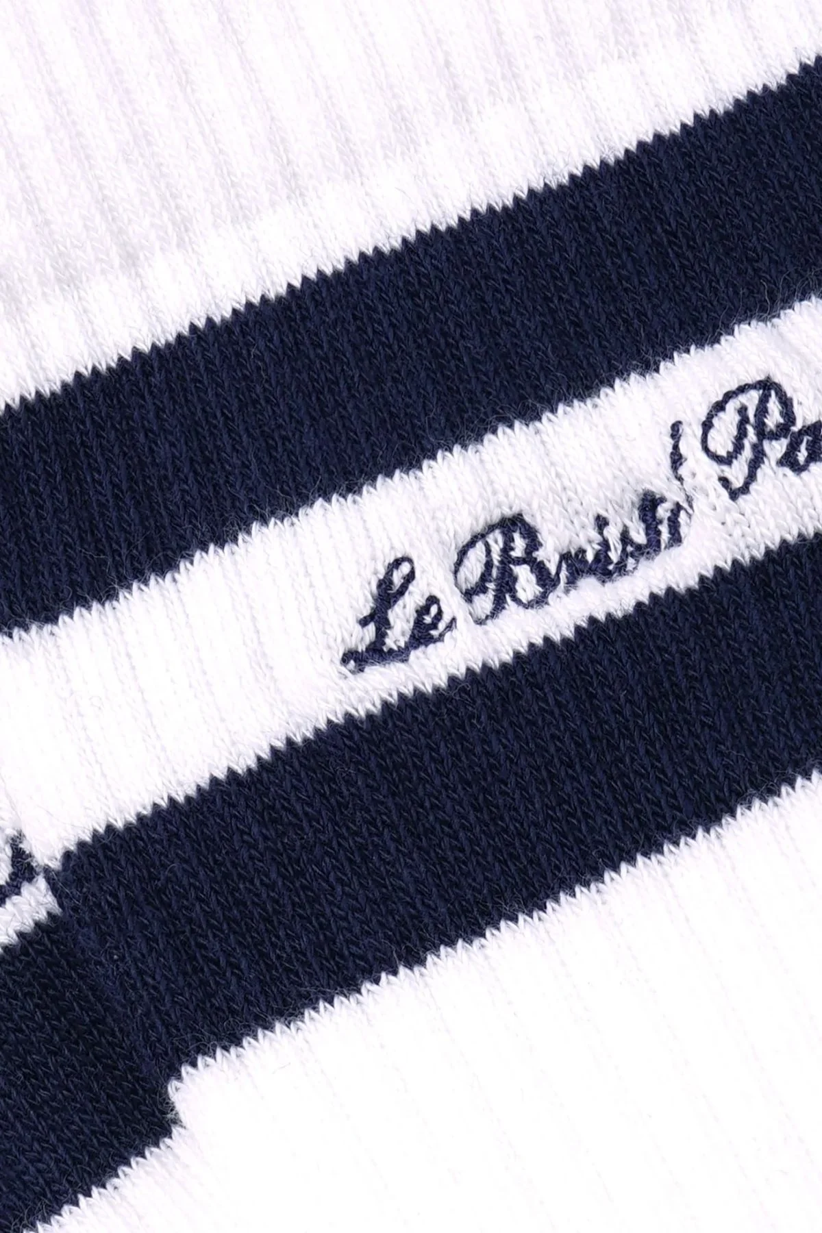 Sporty & Rich Faubourg Socks - White/ Navy - Image 3